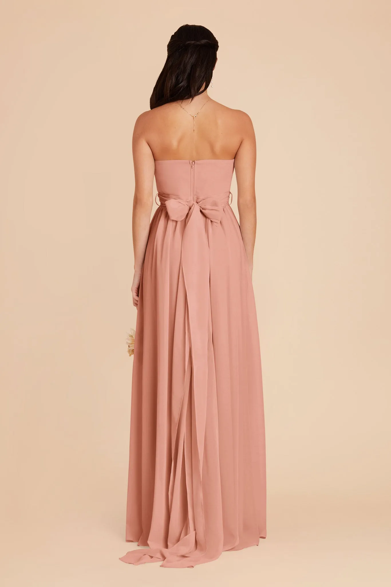Grace Chiffon Dress - Dusty Rose sold by Birdy Grey product image thumbnail 4