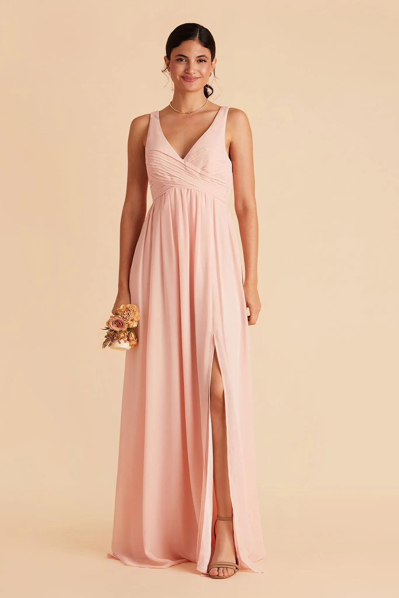 Laurie Chiffon Dress - Blush Pink sold by Birdy Grey product image thumbnail 3