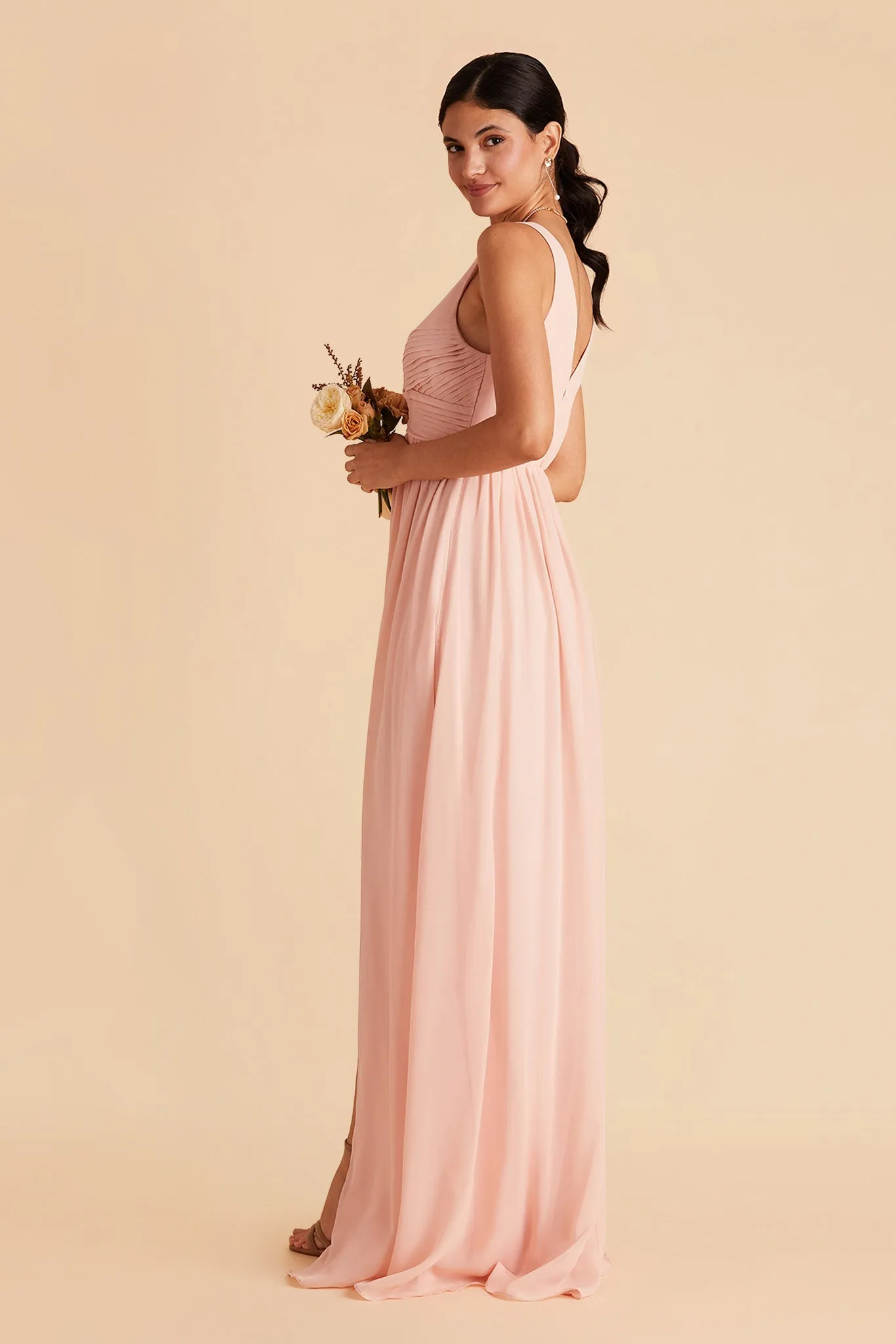 Laurie Chiffon Dress - Blush Pink sold by Birdy Grey product image thumbnail 5