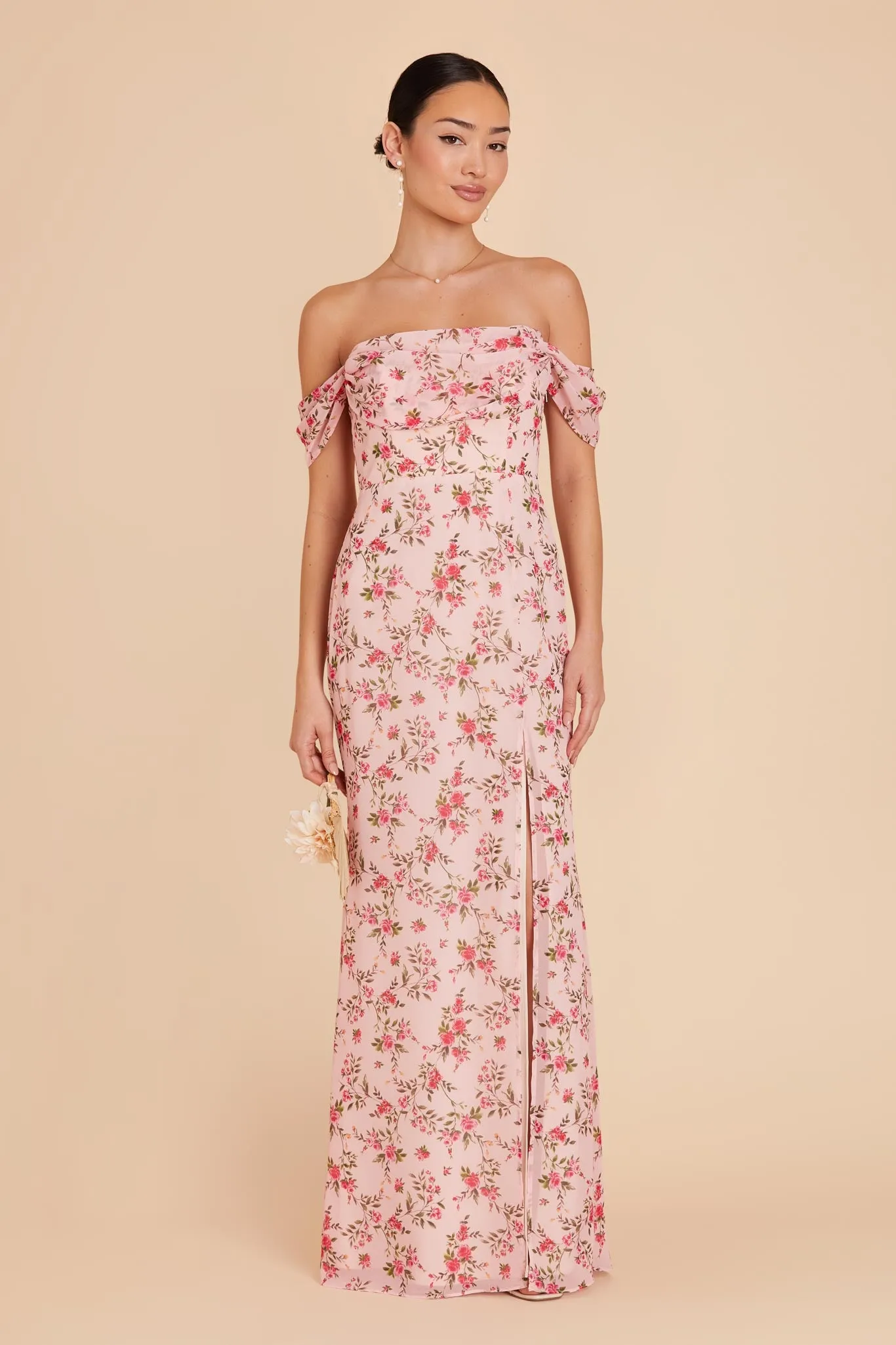Mira Chiffon Dress - Wild Rose Garden sold by Birdy Grey