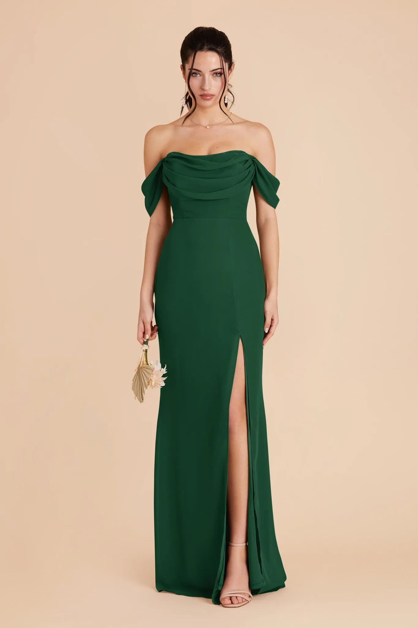 Mira Chiffon Dress - Forest Green sold by Birdy Grey