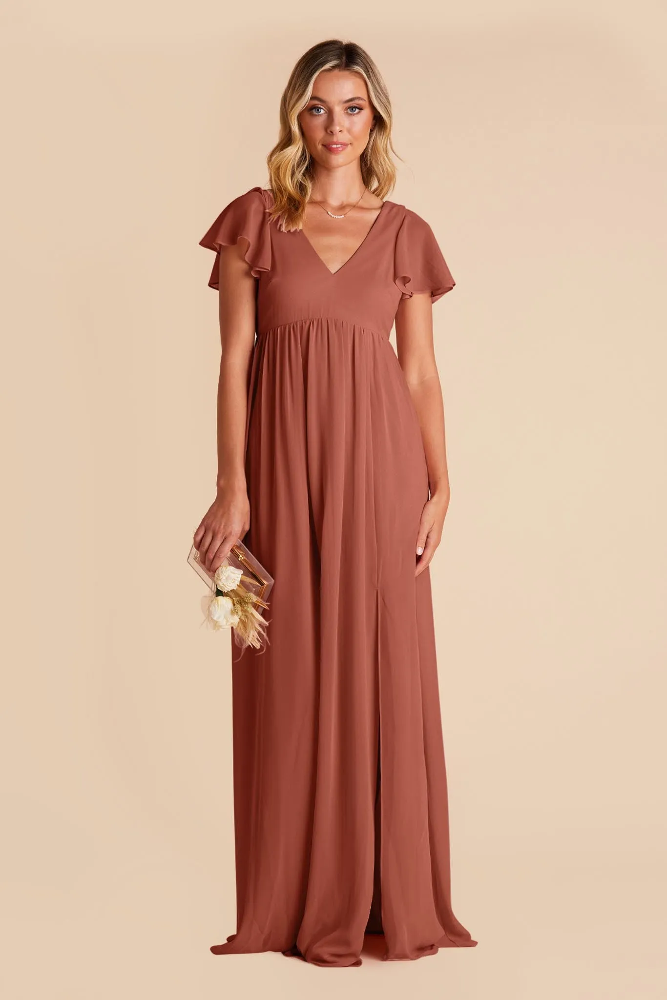 Hannah Chiffon Dress - Desert Rose sold by Birdy Grey product image thumbnail 5