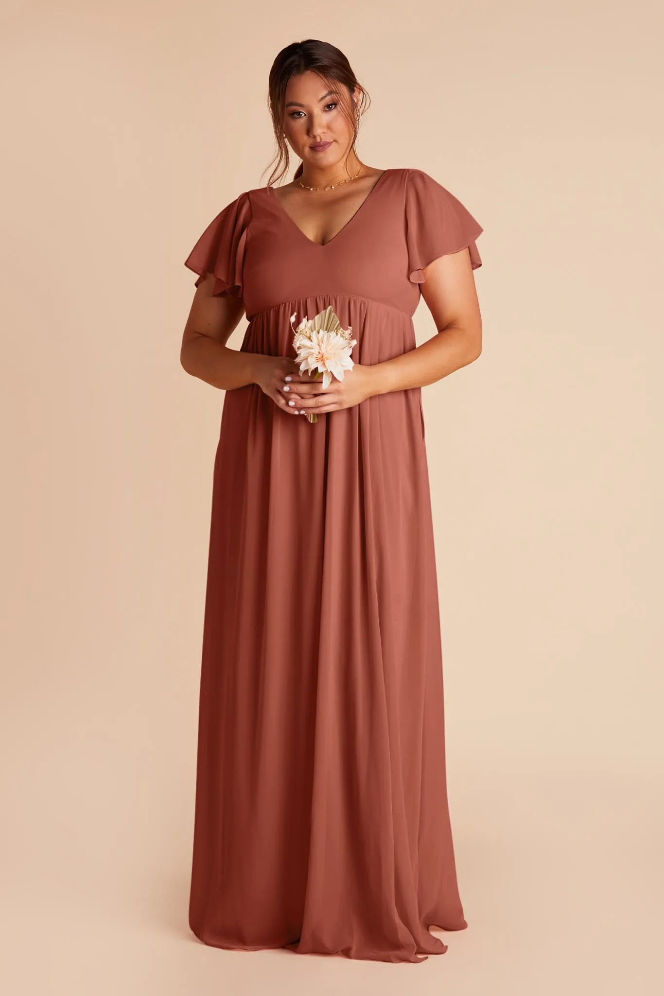 Hannah Chiffon Dress - Desert Rose sold by Birdy Grey product image thumbnail 3
