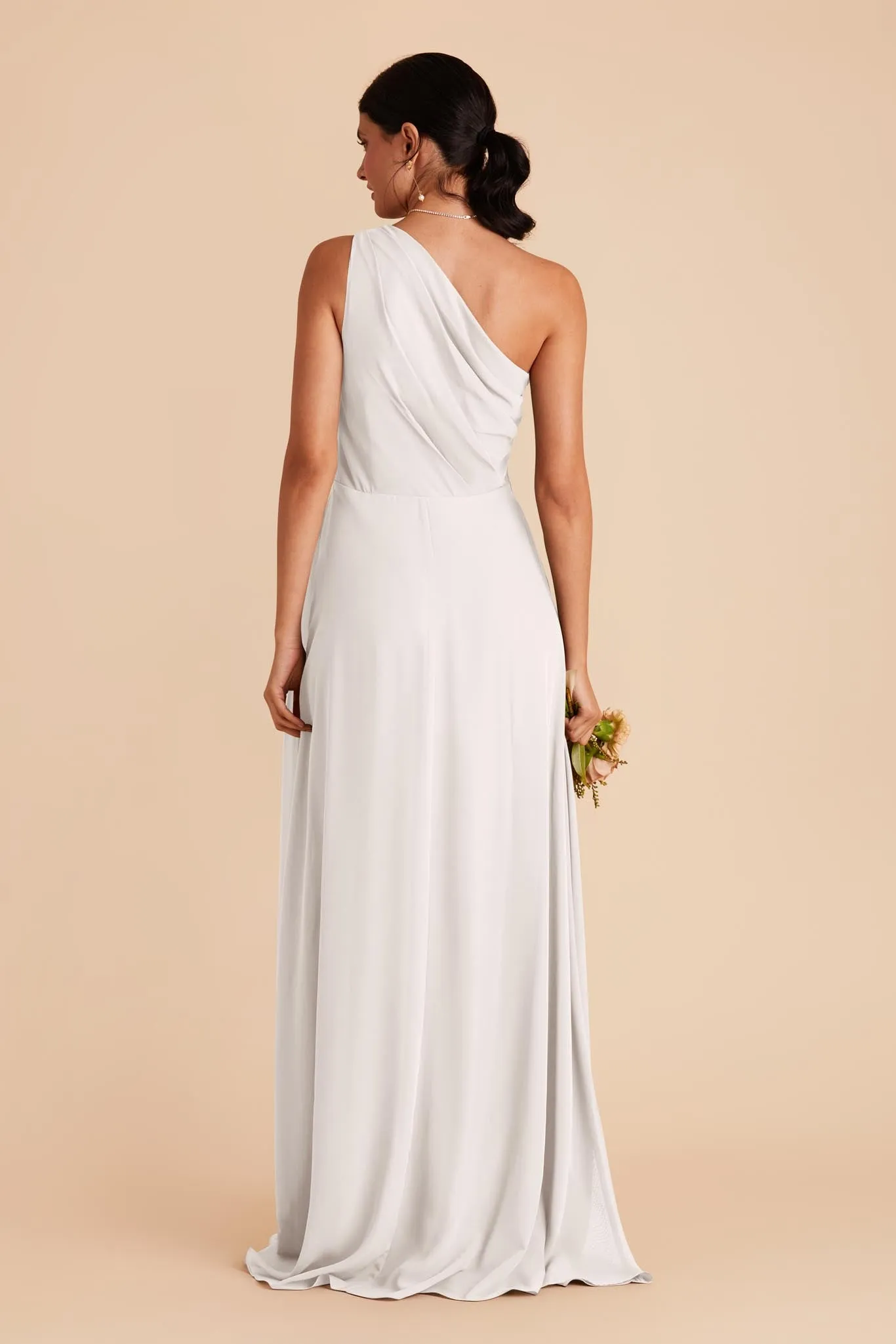 Kira Chiffon Dress With Slit - White sold by Birdy Grey product image thumbnail 3