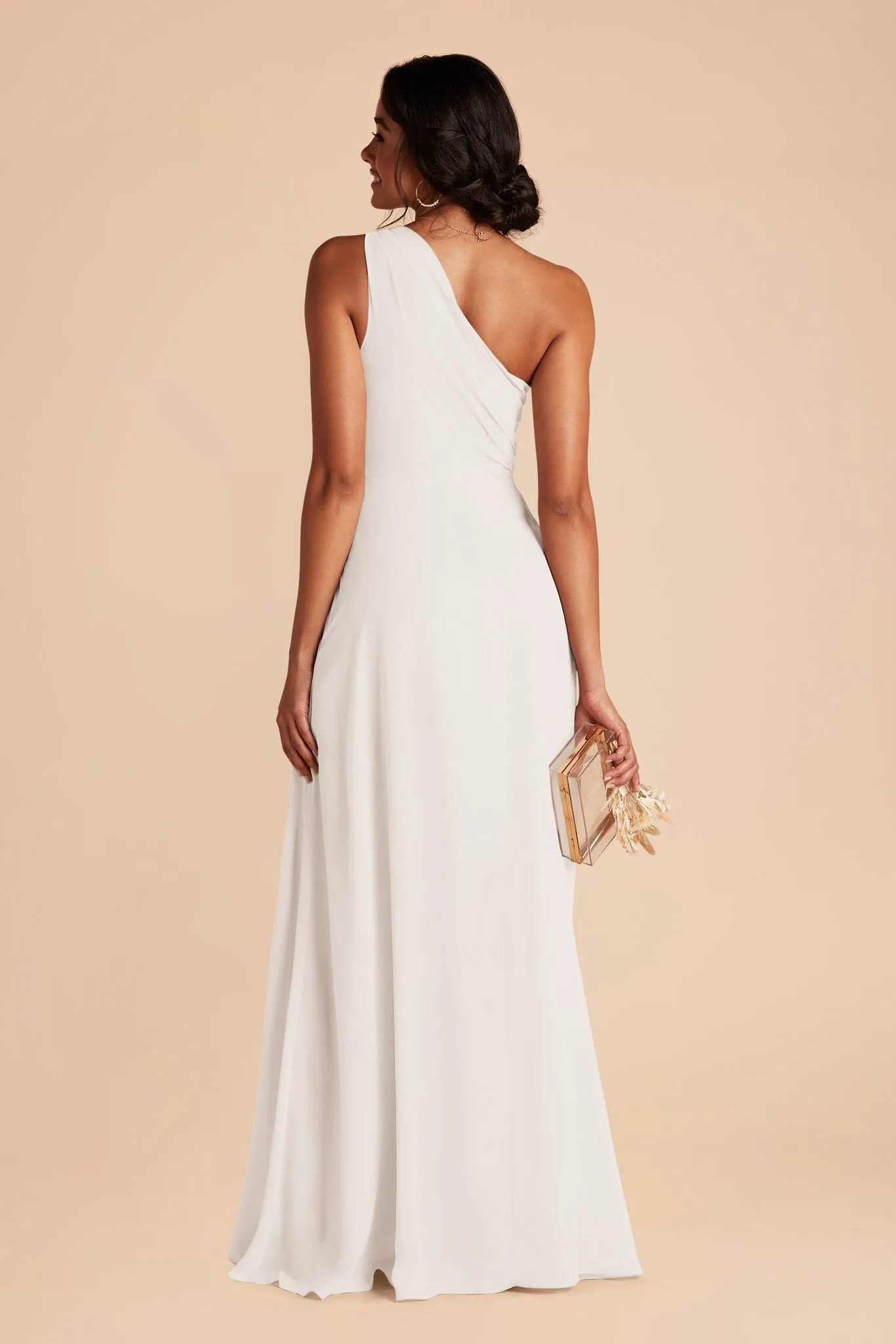 Kira Chiffon Dress With Slit - White sold by Birdy Grey product image thumbnail 4