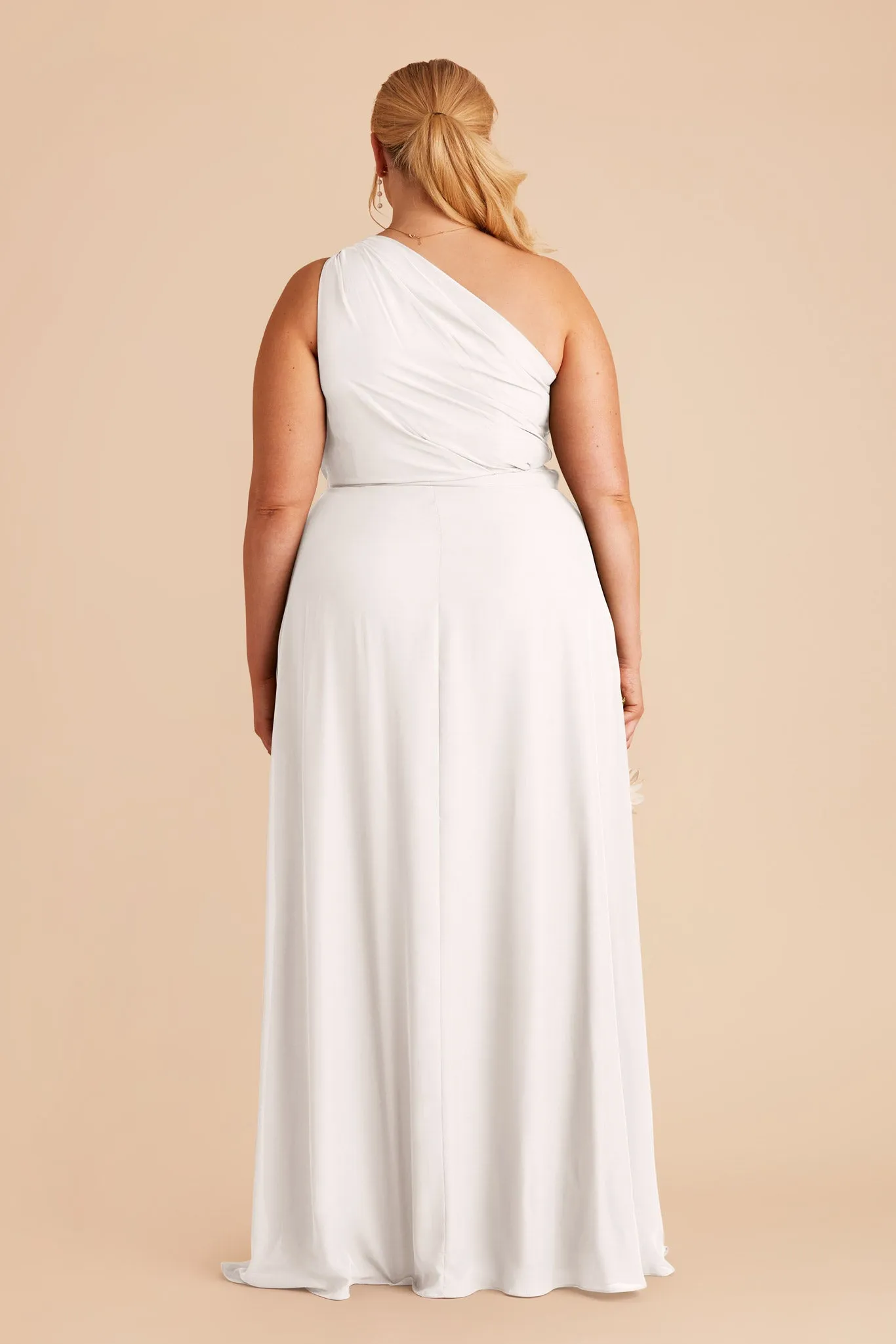 Kira Chiffon Dress With Slit - White sold by Birdy Grey product image thumbnail 5
