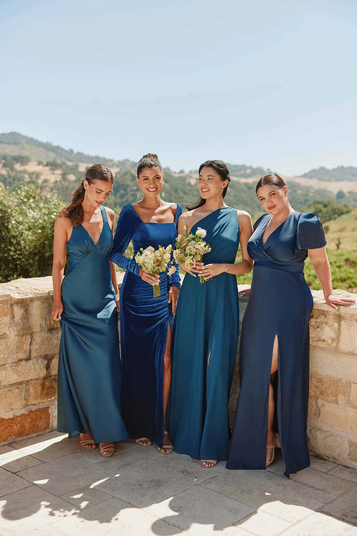 Kira Chiffon Dress With Slit - Dark Teal sold by Birdy Grey product image thumbnail 2