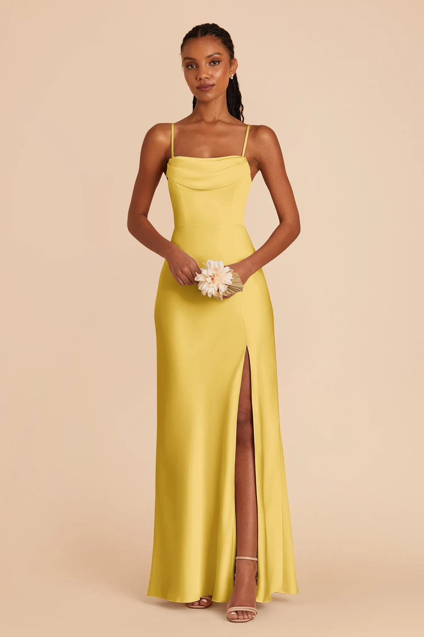 Mia Matte Satin Dress - Sunflower Yellow sold by Birdy Grey product image thumbnail 5