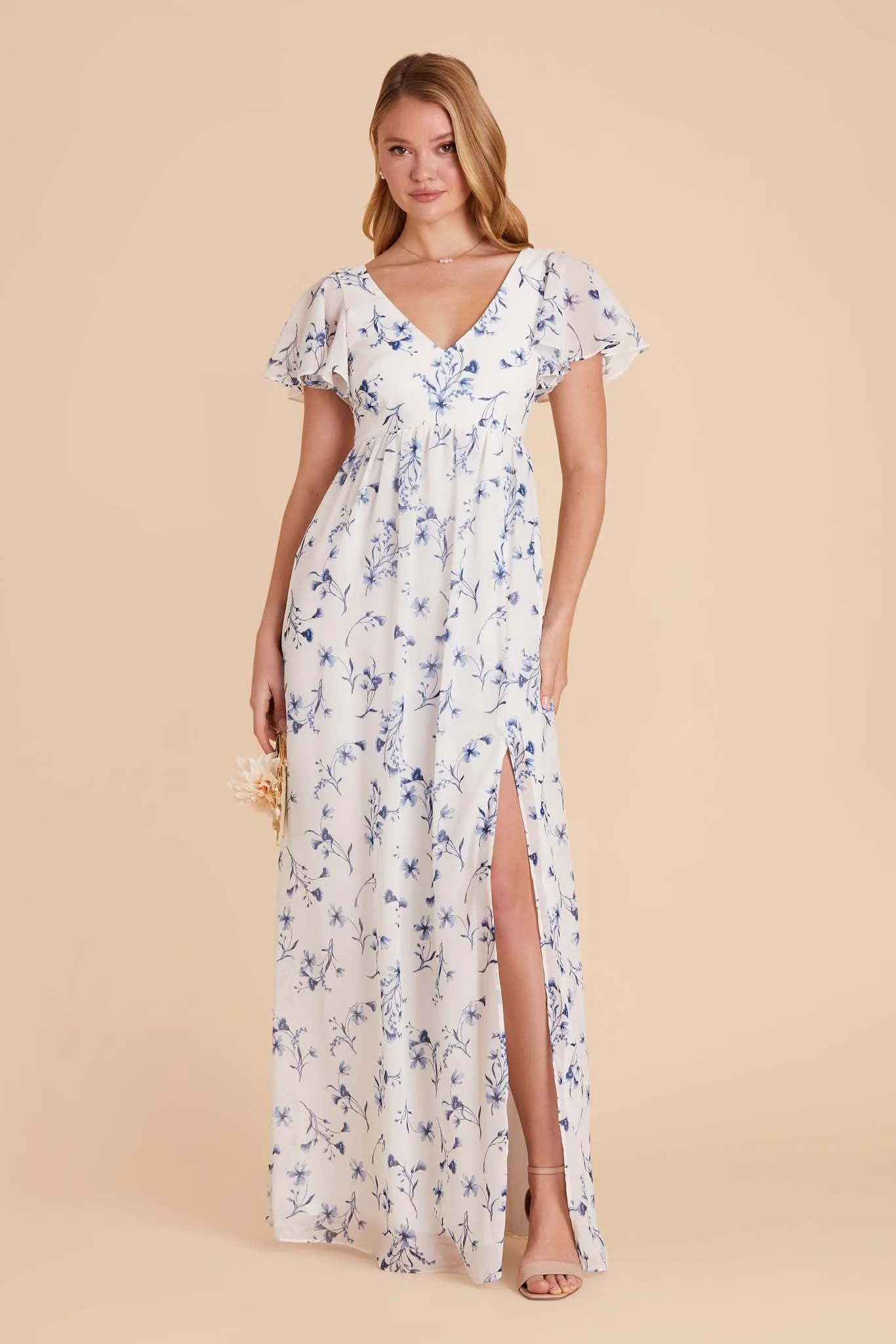 Hannah Chiffon Dress - Blue Le Fleur sold by Birdy Grey product image thumbnail 2
