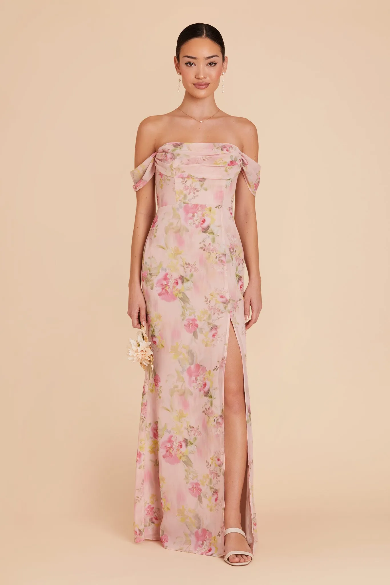 Mira Chiffon Dress - Vintage Pink Floral sold by Birdy Grey product image thumbnail 3