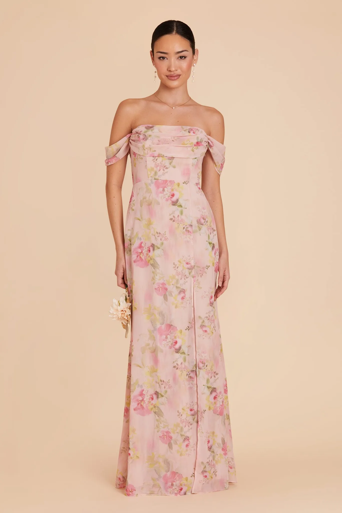 Mira Chiffon Dress - Vintage Pink Floral sold by Birdy Grey product image thumbnail 4