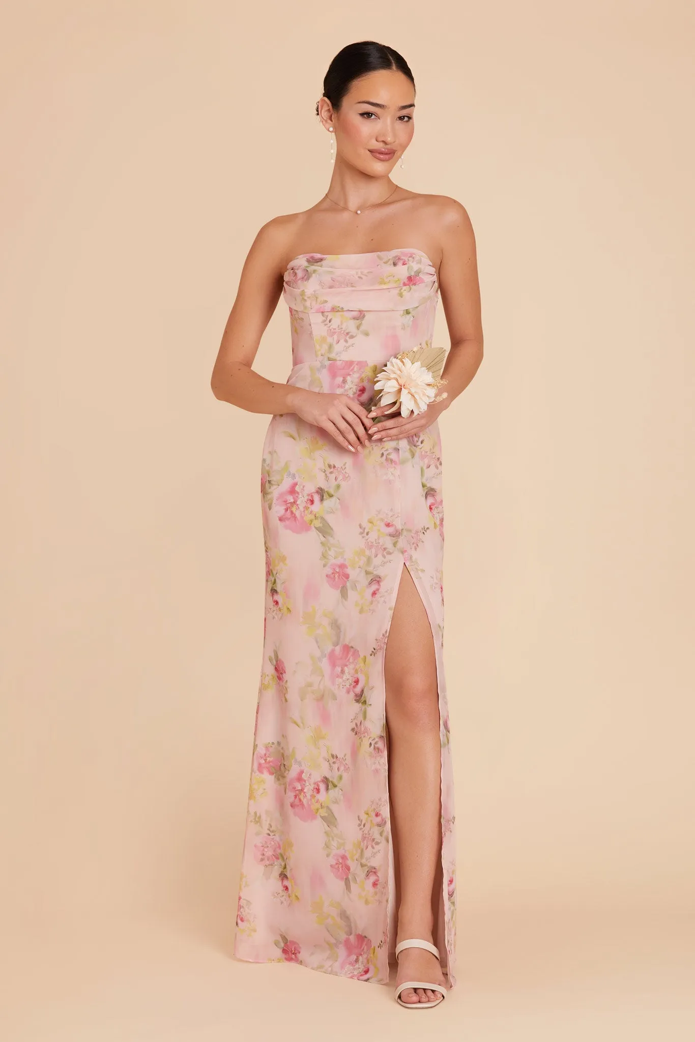 Mira Chiffon Dress - Vintage Pink Floral sold by Birdy Grey product image thumbnail 2