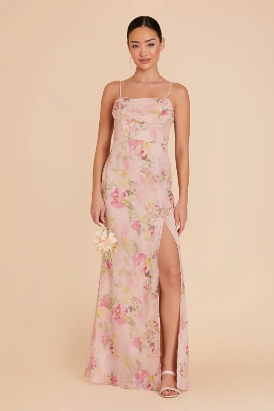 Mira Chiffon Dress - Vintage Pink Floral sold by Birdy Grey