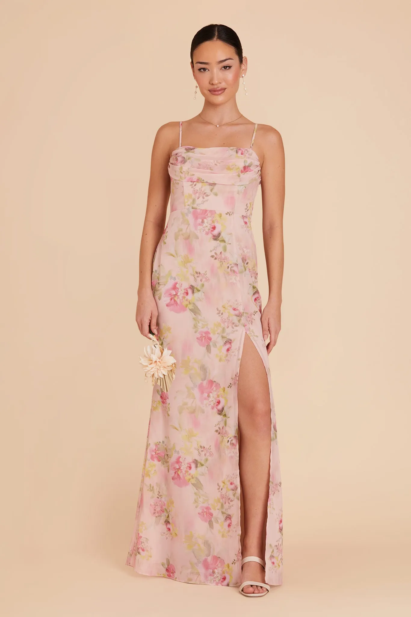 Mira Chiffon Dress - Vintage Pink Floral sold by Birdy Grey