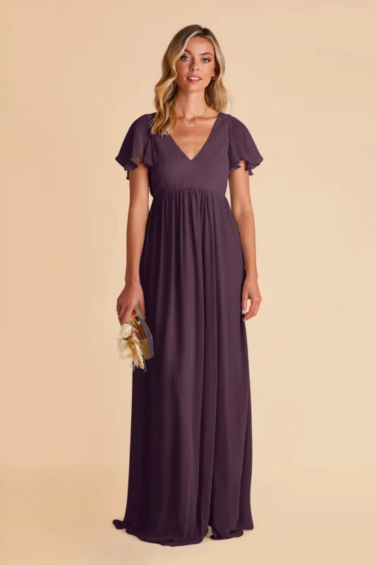 Hannah Chiffon Dress - Plum sold by Birdy Grey