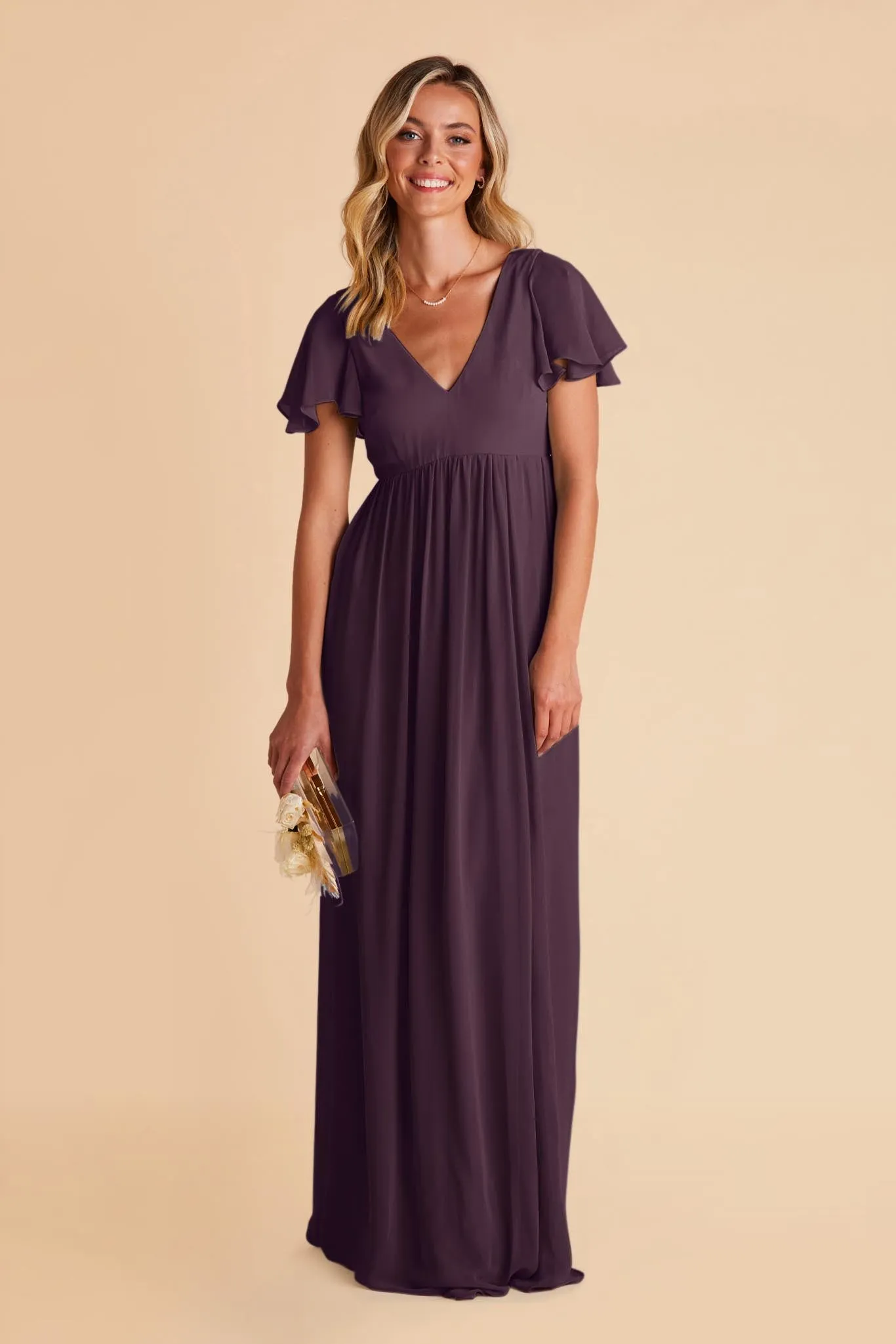 Hannah Chiffon Dress - Plum sold by Birdy Grey product image thumbnail 4
