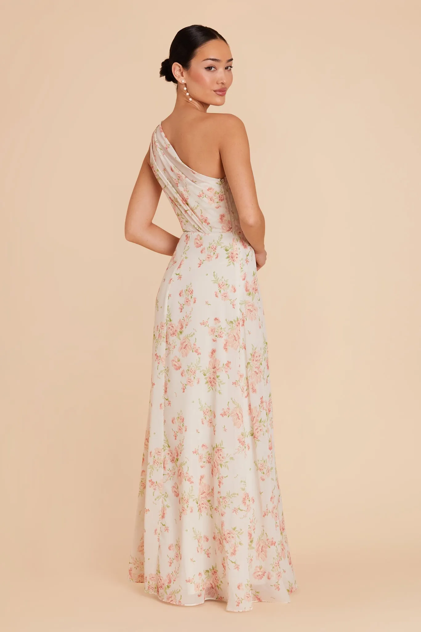 Kira Chiffon Dress With Slit - Whimsical Blooms sold by Birdy Grey product image thumbnail 2