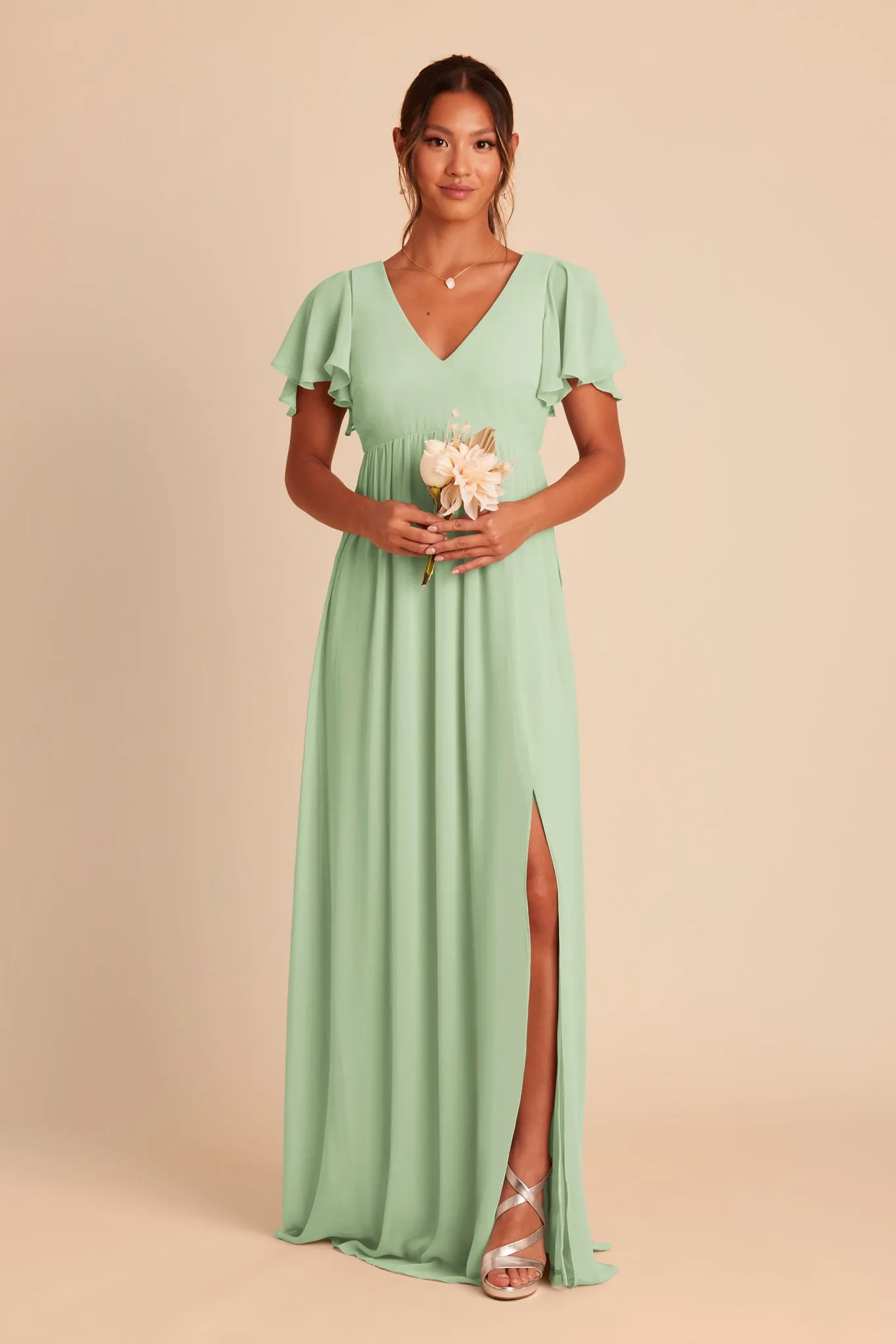 Hannah Chiffon Dress - Pistachio sold by Birdy Grey product image thumbnail 4