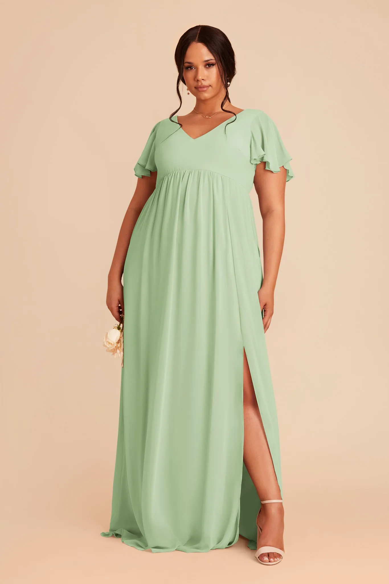 Hannah Chiffon Dress - Pistachio sold by Birdy Grey product image thumbnail 2