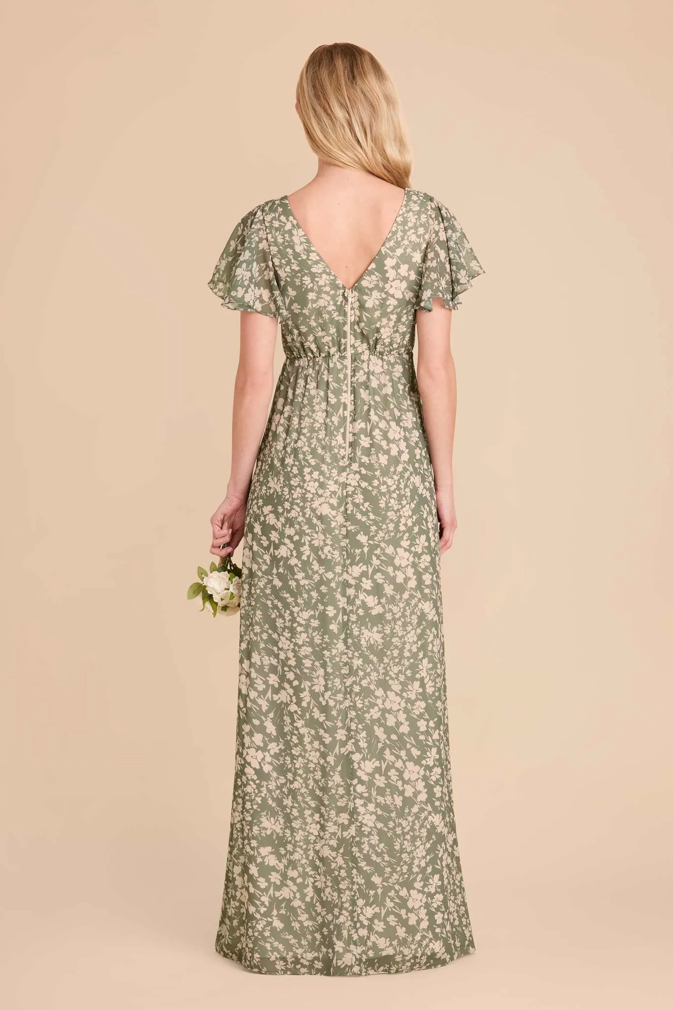 Hannah Chiffon Dress - Thyme Dreamy Floral sold by Birdy Grey product image thumbnail 4