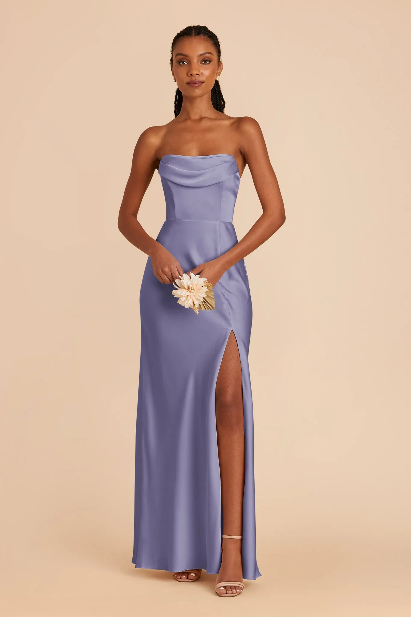 Mia Matte Satin Dress - Wisteria sold by Birdy Grey product image thumbnail 4