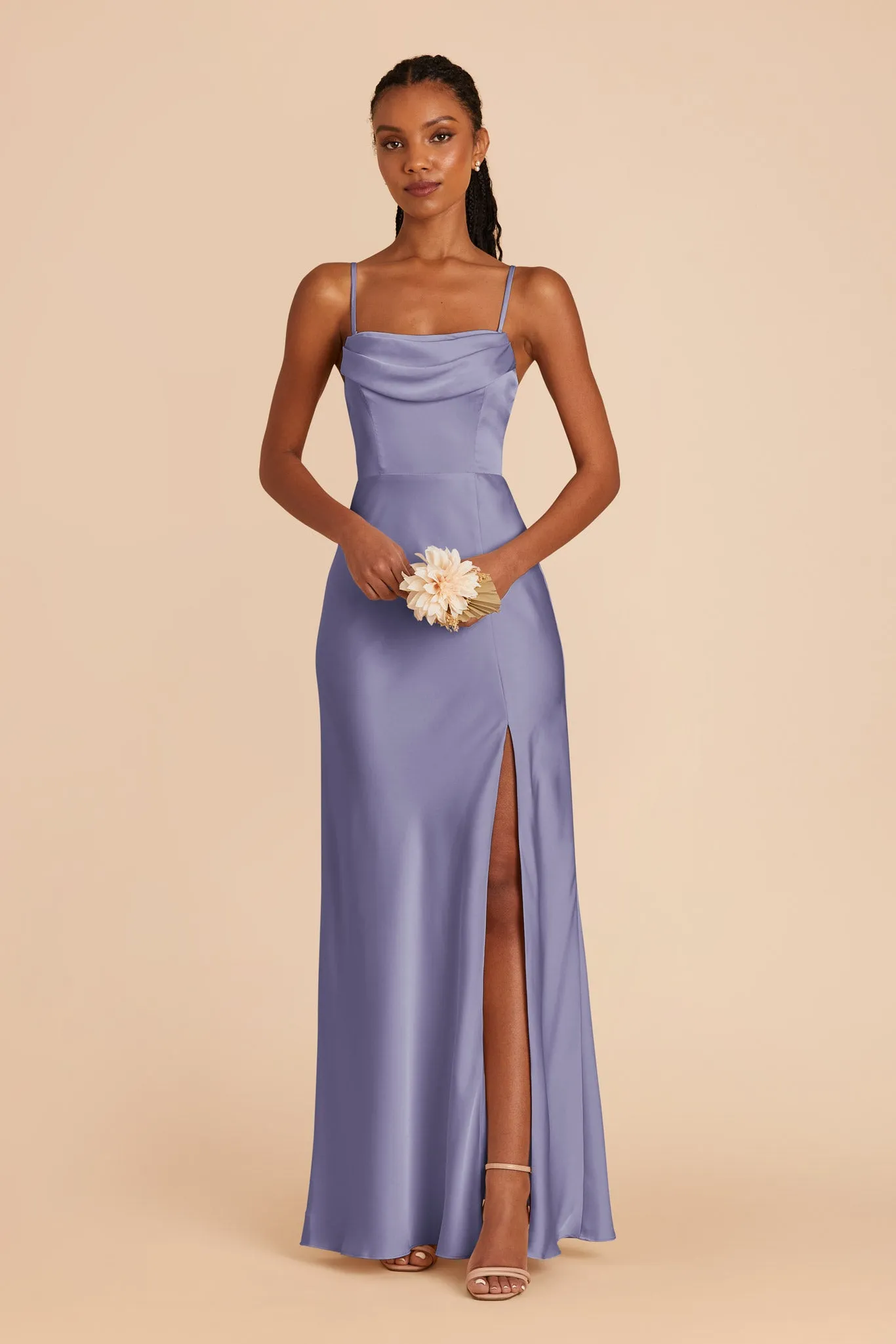 Mia Matte Satin Dress - Wisteria sold by Birdy Grey product image thumbnail 5