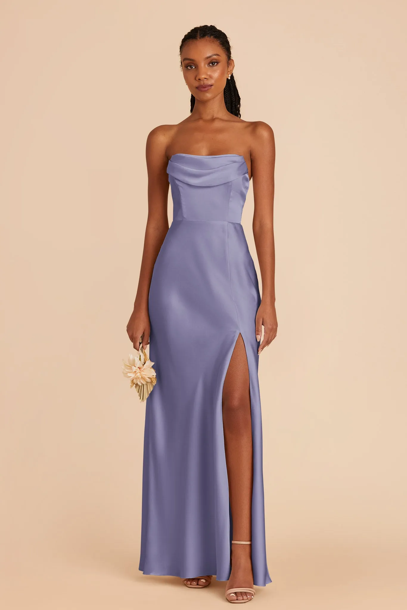 Mia Matte Satin Dress - Wisteria sold by Birdy Grey product image thumbnail 3