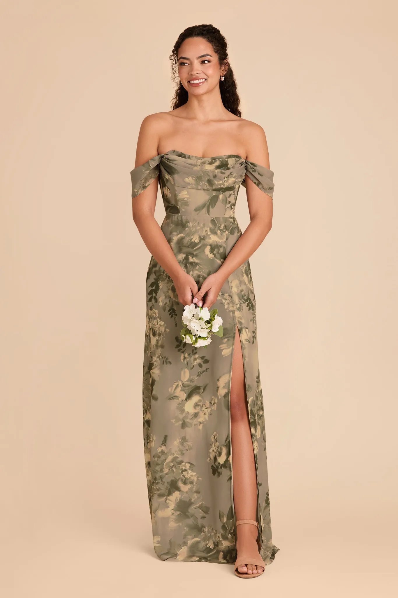 Mira Chiffon Dress - Doe Painted Botanics sold by Birdy Grey product image thumbnail 3