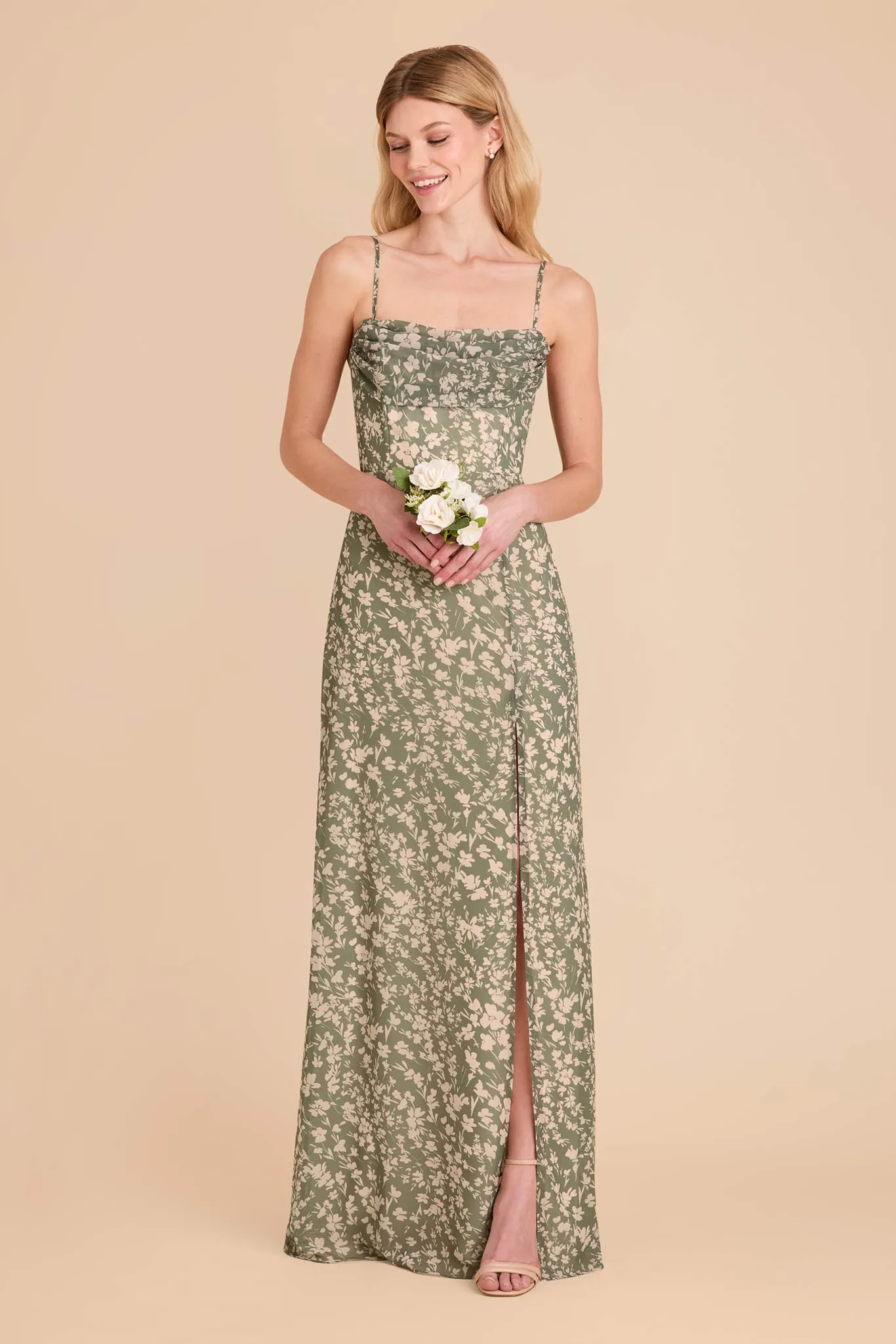 Mira Chiffon Dress - Thyme Dreamy Floral sold by Birdy Grey product image thumbnail 4