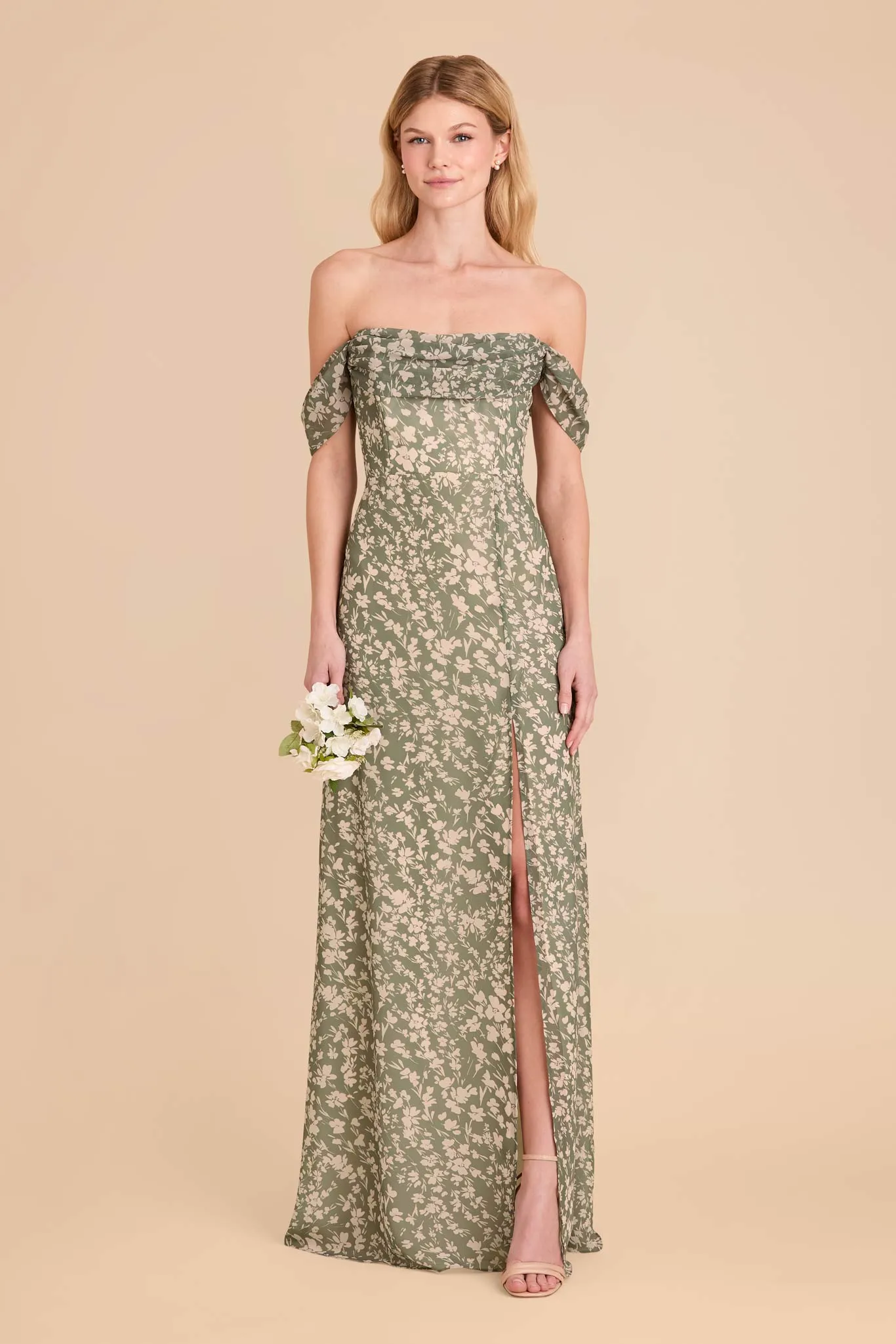 Mira Chiffon Dress - Thyme Dreamy Floral sold by Birdy Grey product image thumbnail 3