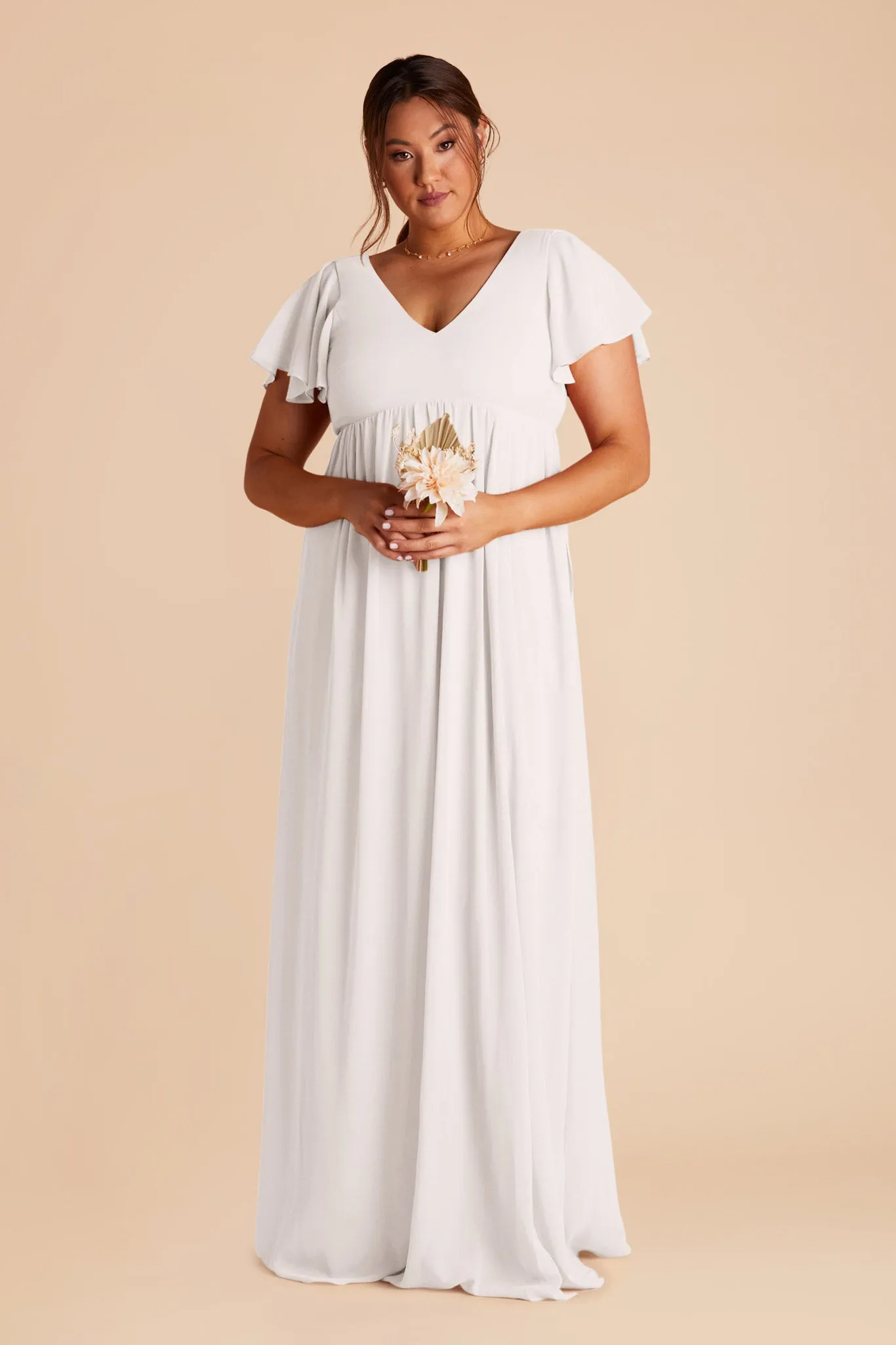 Hannah Chiffon Dress - White sold by Birdy Grey product image thumbnail 3