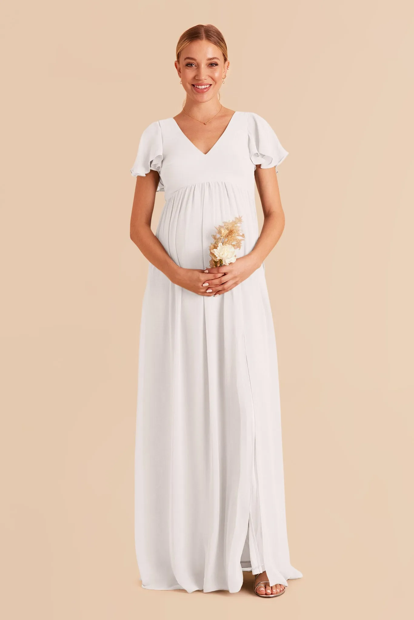 Hannah Chiffon Dress - White sold by Birdy Grey product image thumbnail 2
