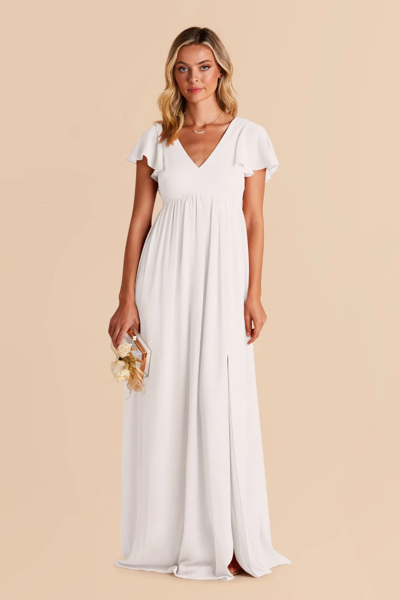 Hannah Chiffon Dress - White sold by Birdy Grey product image thumbnail 5