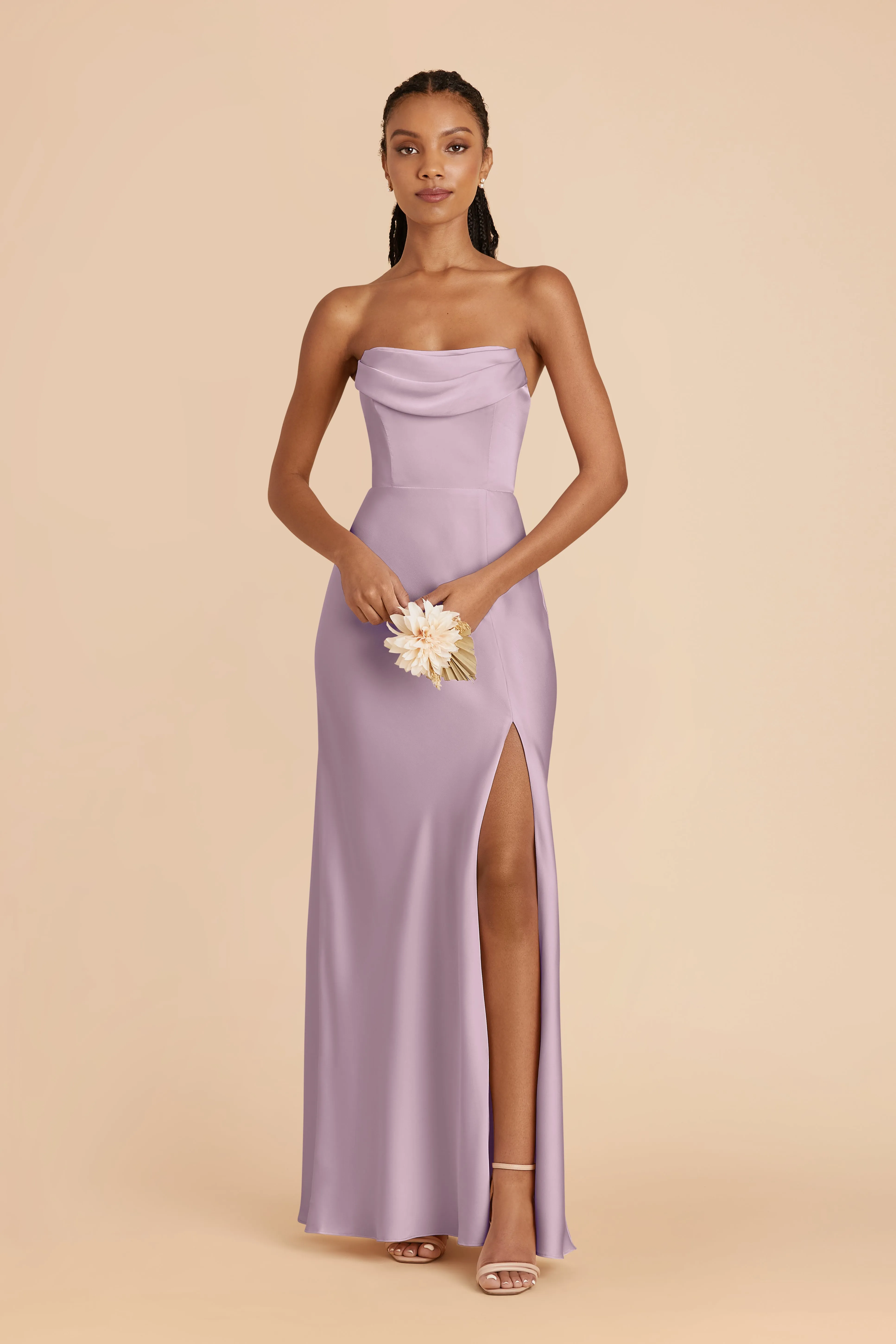 Mia Matte Satin Dress - Lavender sold by Birdy Grey product image thumbnail 5