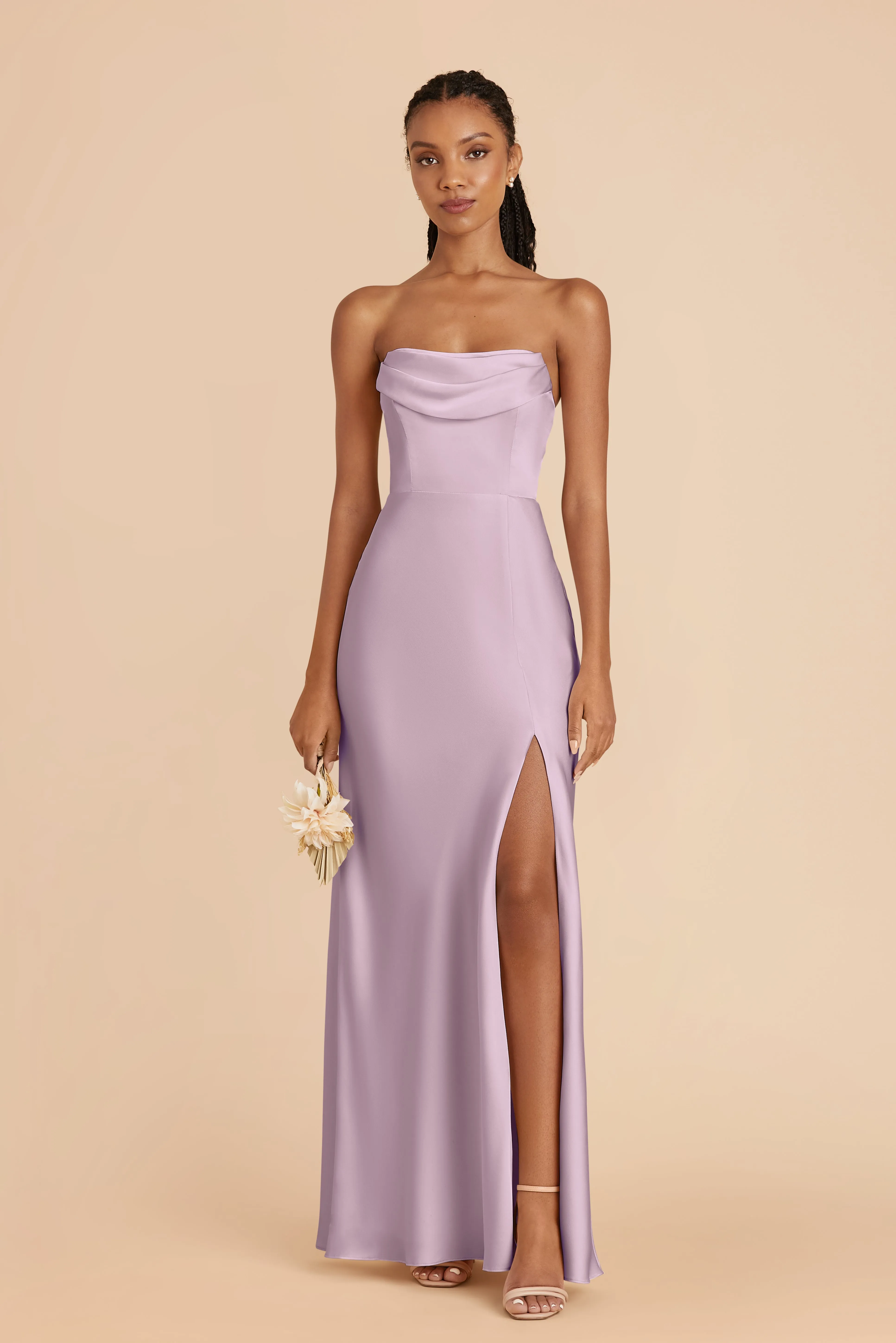 Mia Matte Satin Dress - Lavender sold by Birdy Grey product image thumbnail 3