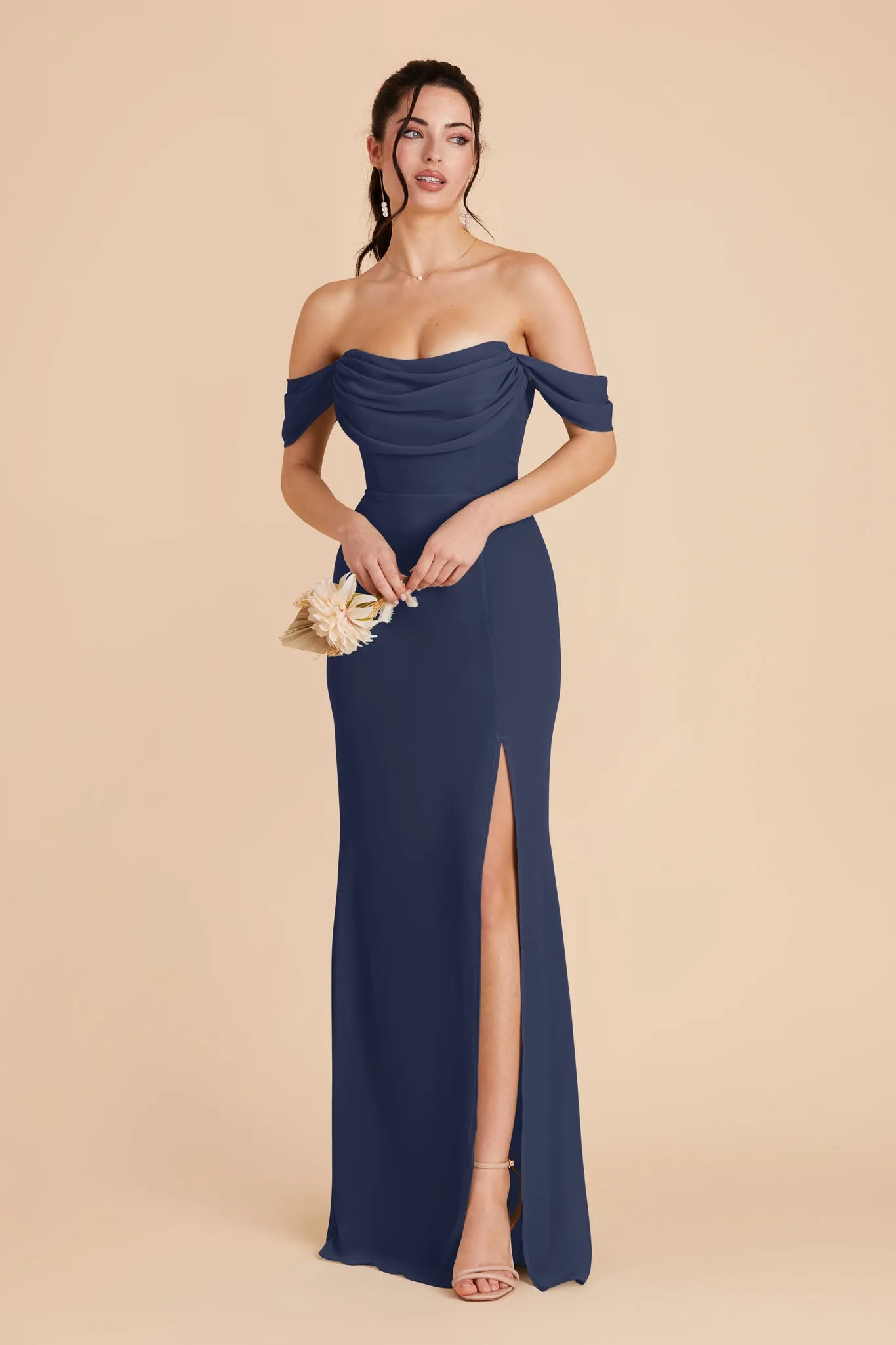 Mira Chiffon Dress - Slate Blue sold by Birdy Grey product image thumbnail 4