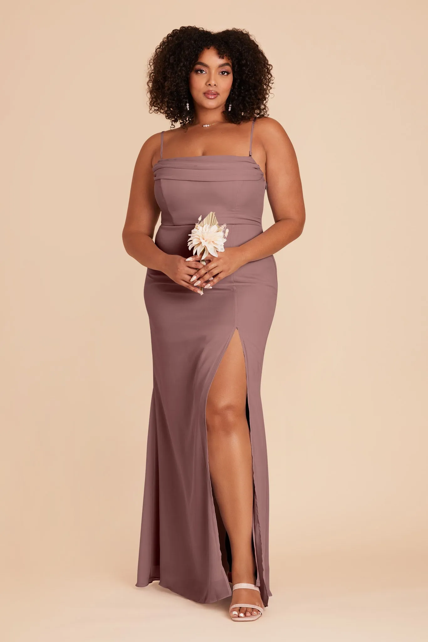 Mira Chiffon Dress - Dark Mauve sold by Birdy Grey product image thumbnail 2