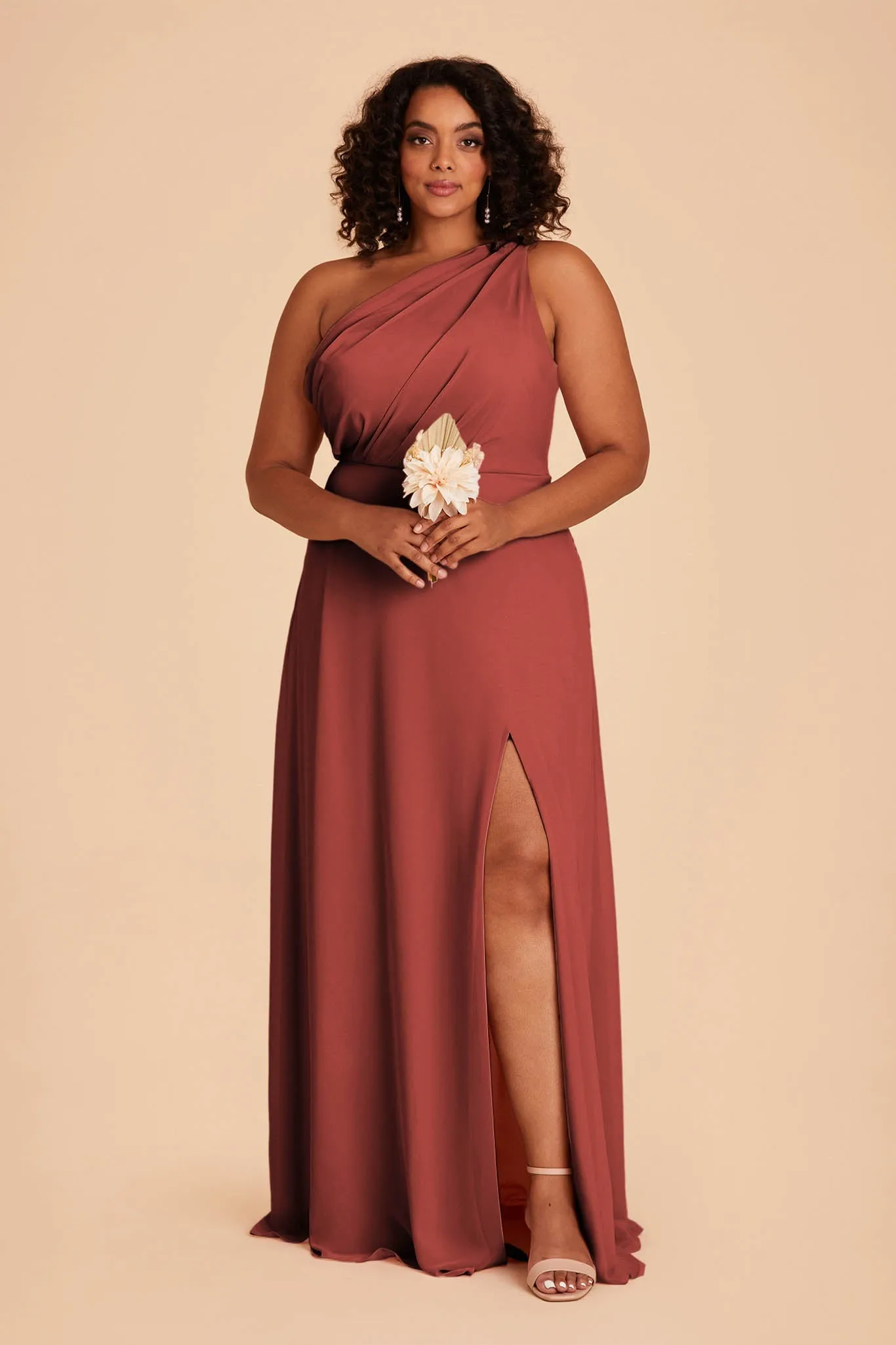 Kira Chiffon Dress With Slit - Spice sold by Birdy Grey product image thumbnail 2