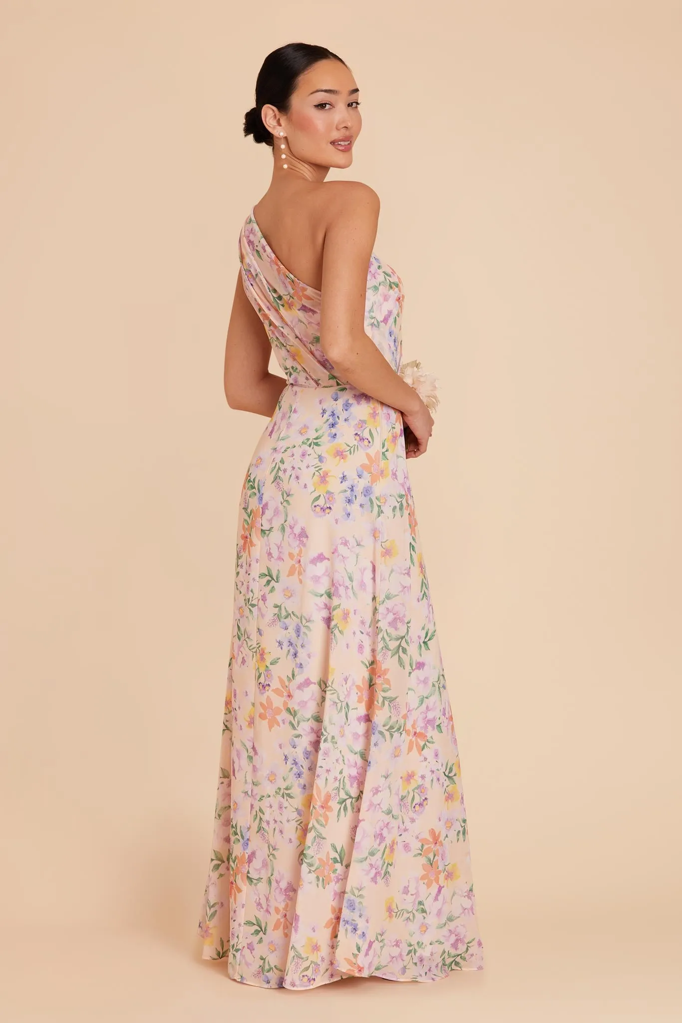 Kira Chiffon Dress With Slit - Botanical Blooms sold by Birdy Grey product image thumbnail 5