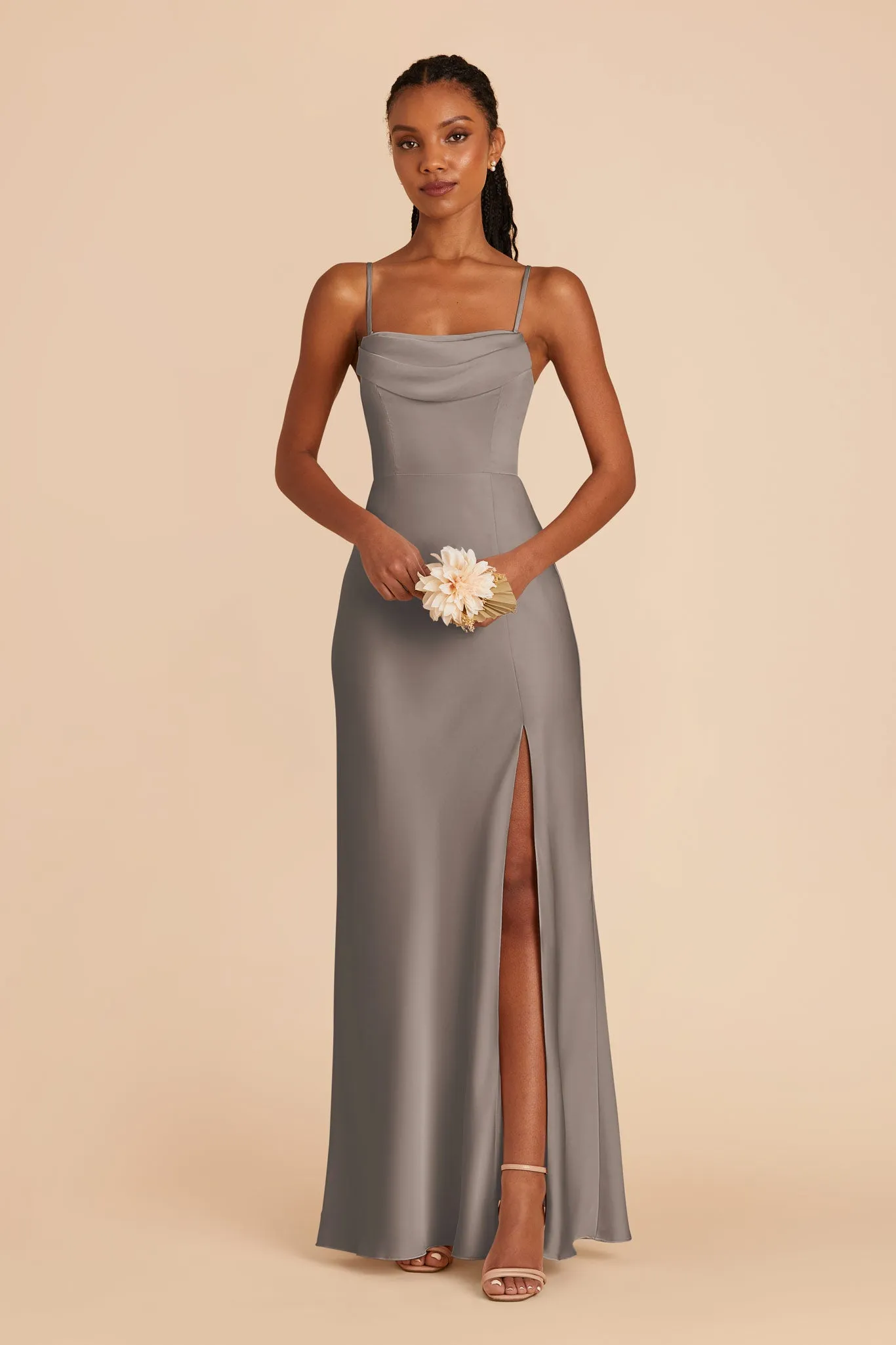 Mia Matte Satin Dress - Quartz sold by Birdy Grey product image thumbnail 5