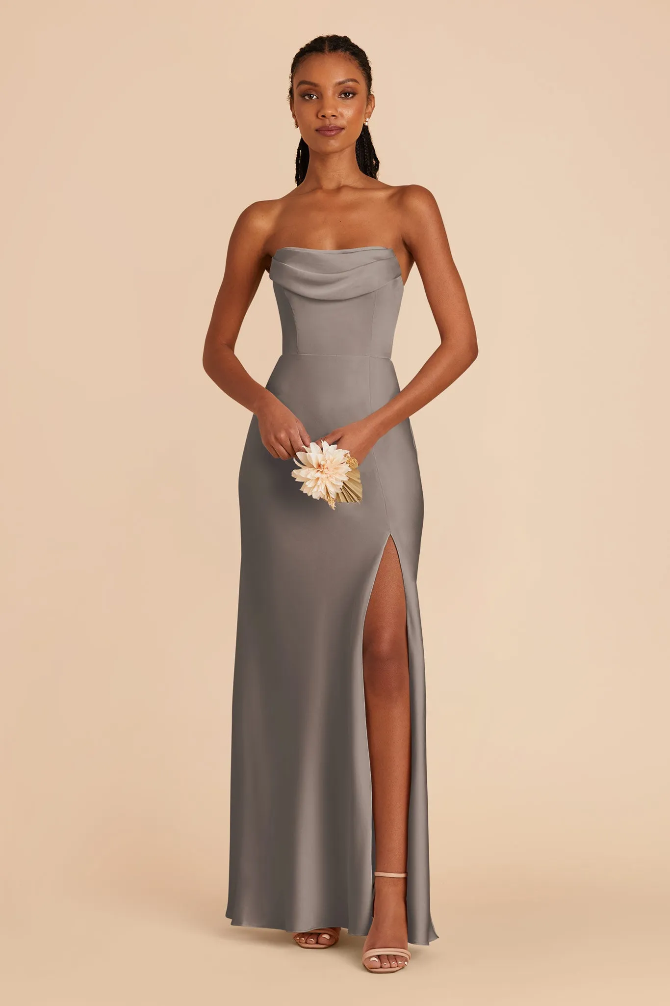 Mia Matte Satin Dress - Quartz sold by Birdy Grey product image thumbnail 4