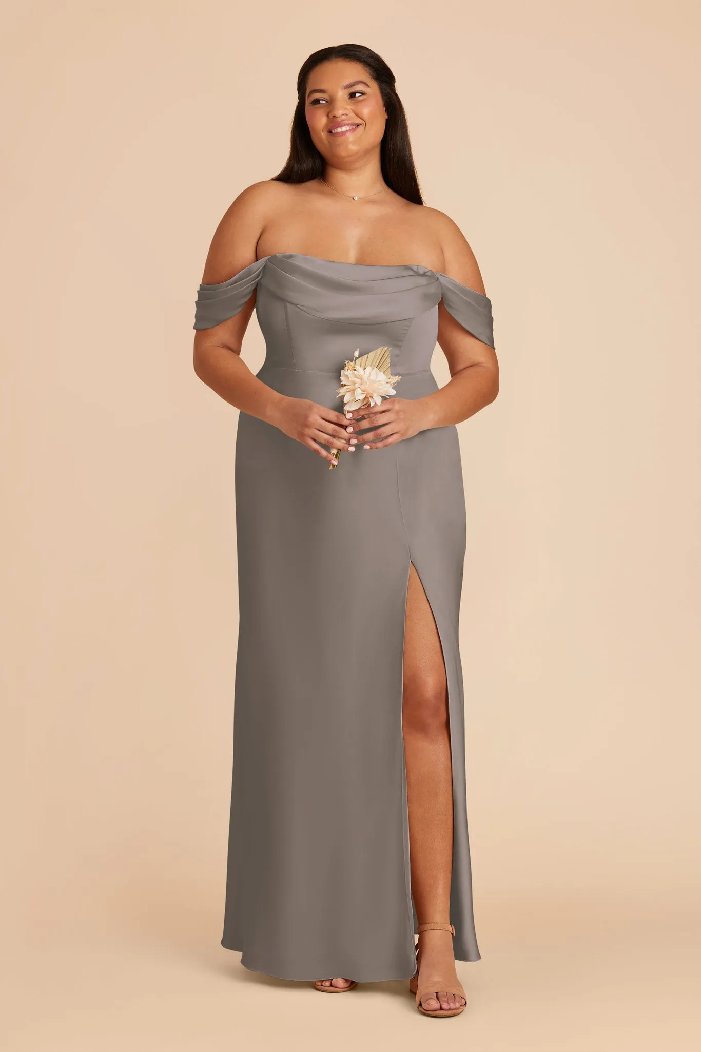 Mia Matte Satin Dress - Quartz sold by Birdy Grey product image thumbnail 2