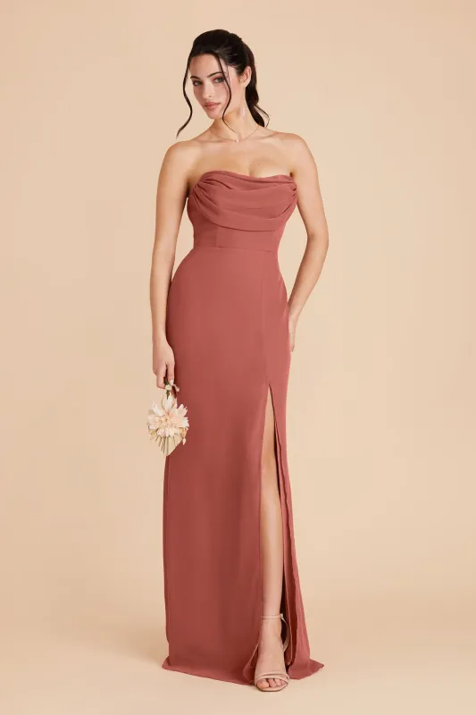 Mira Chiffon Dress - Desert Rose sold by Birdy Grey