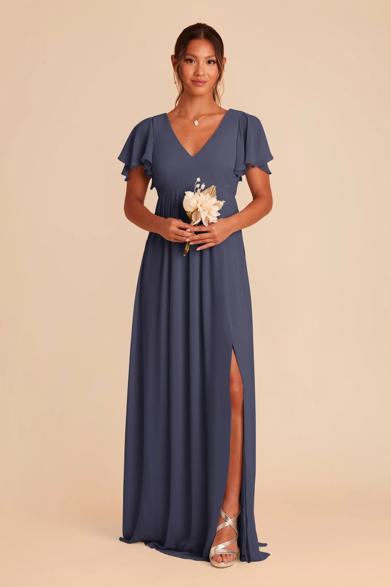 Hannah Chiffon Dress - Dusk Blue sold by Birdy Grey product image thumbnail 3