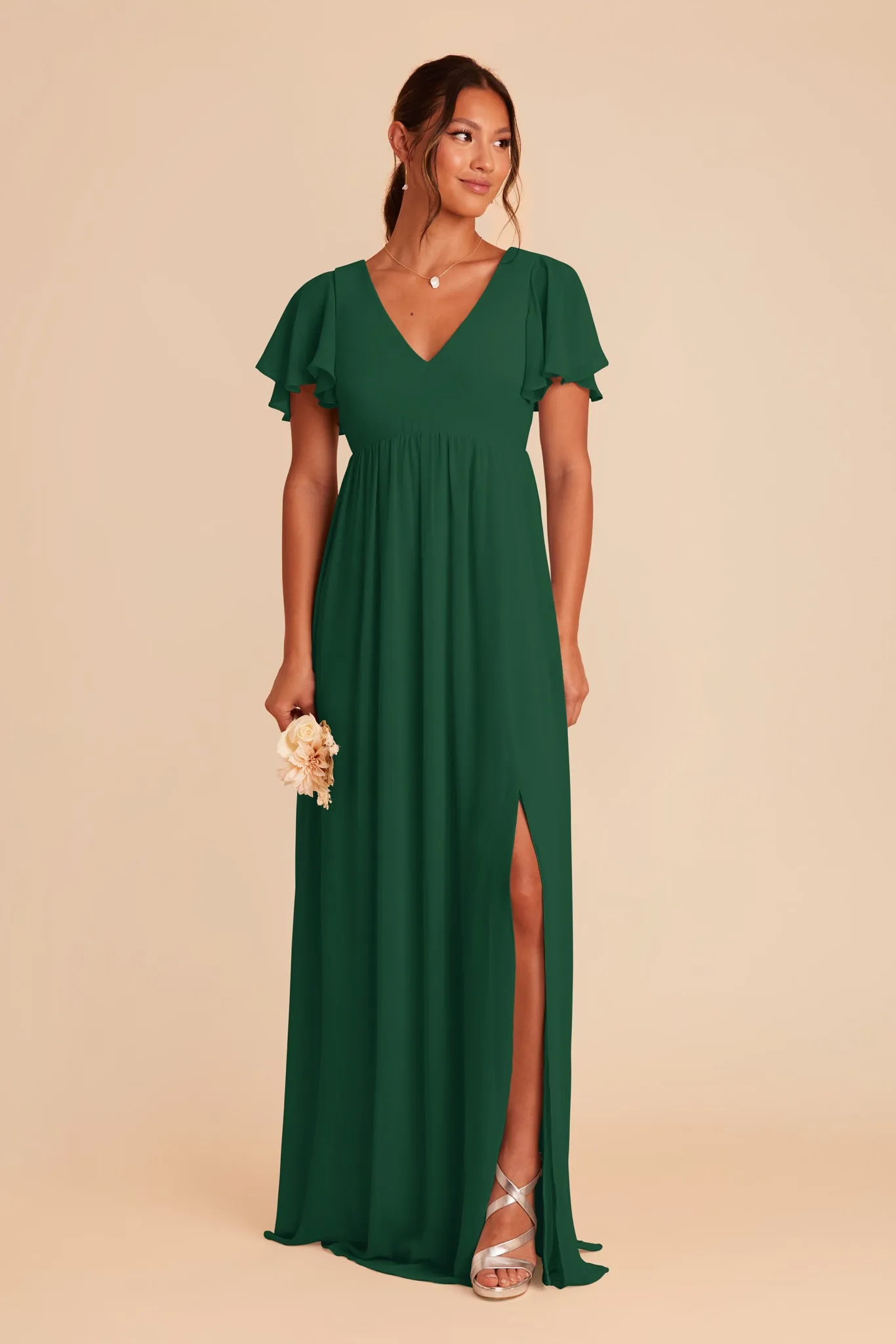 Hannah Chiffon Dress - Forest Green sold by Birdy Grey product image thumbnail 4