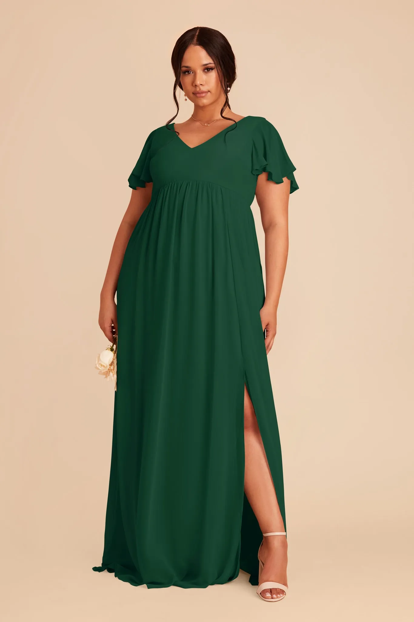Hannah Chiffon Dress - Forest Green sold by Birdy Grey product image thumbnail 2