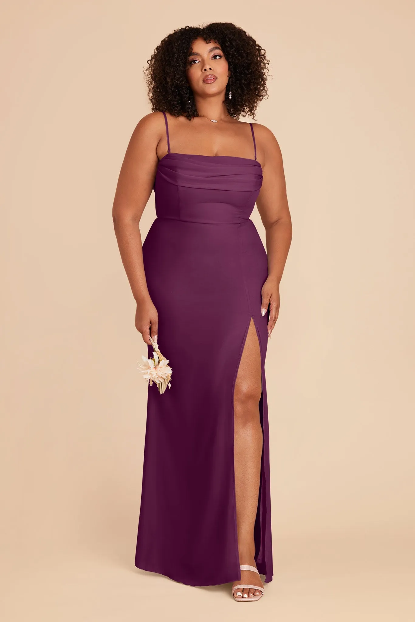 Mira Chiffon Dress - Fig sold by Birdy Grey product image thumbnail 2