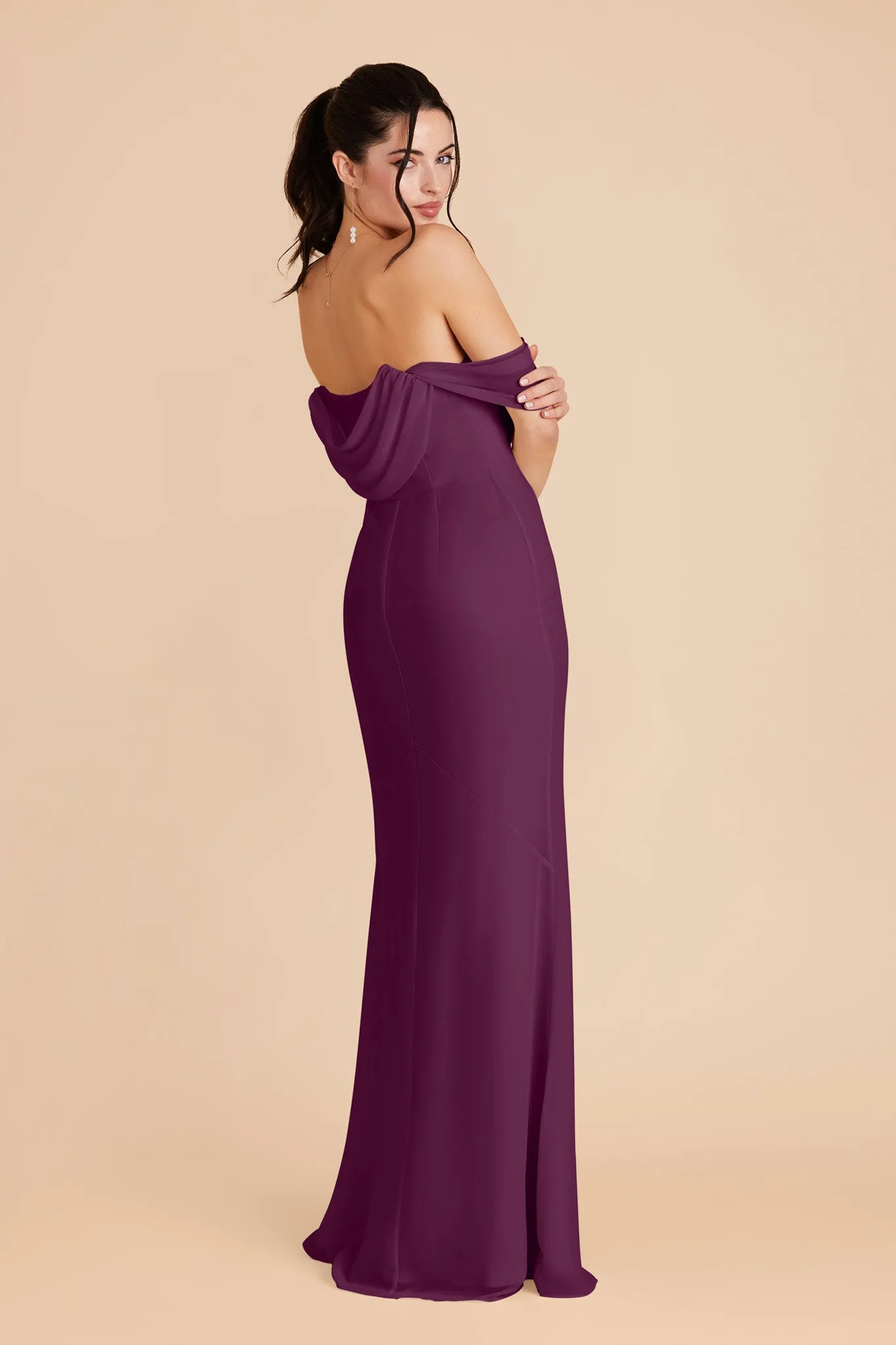 Mira Chiffon Dress - Fig sold by Birdy Grey product image thumbnail 5