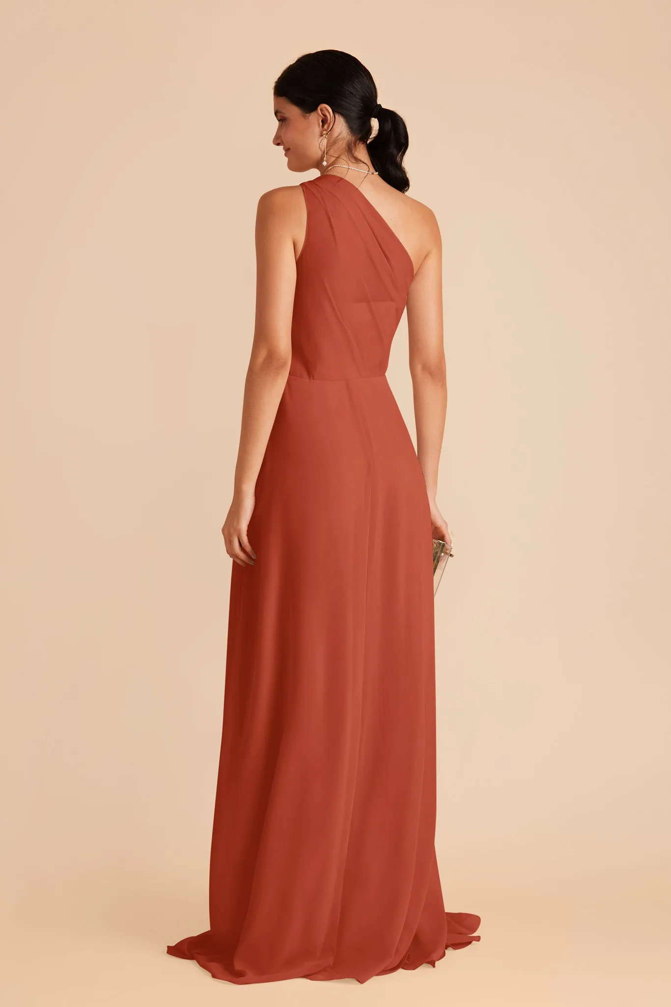 Kira Chiffon Dress With Slit - Auburn sold by Birdy Grey product image thumbnail 5