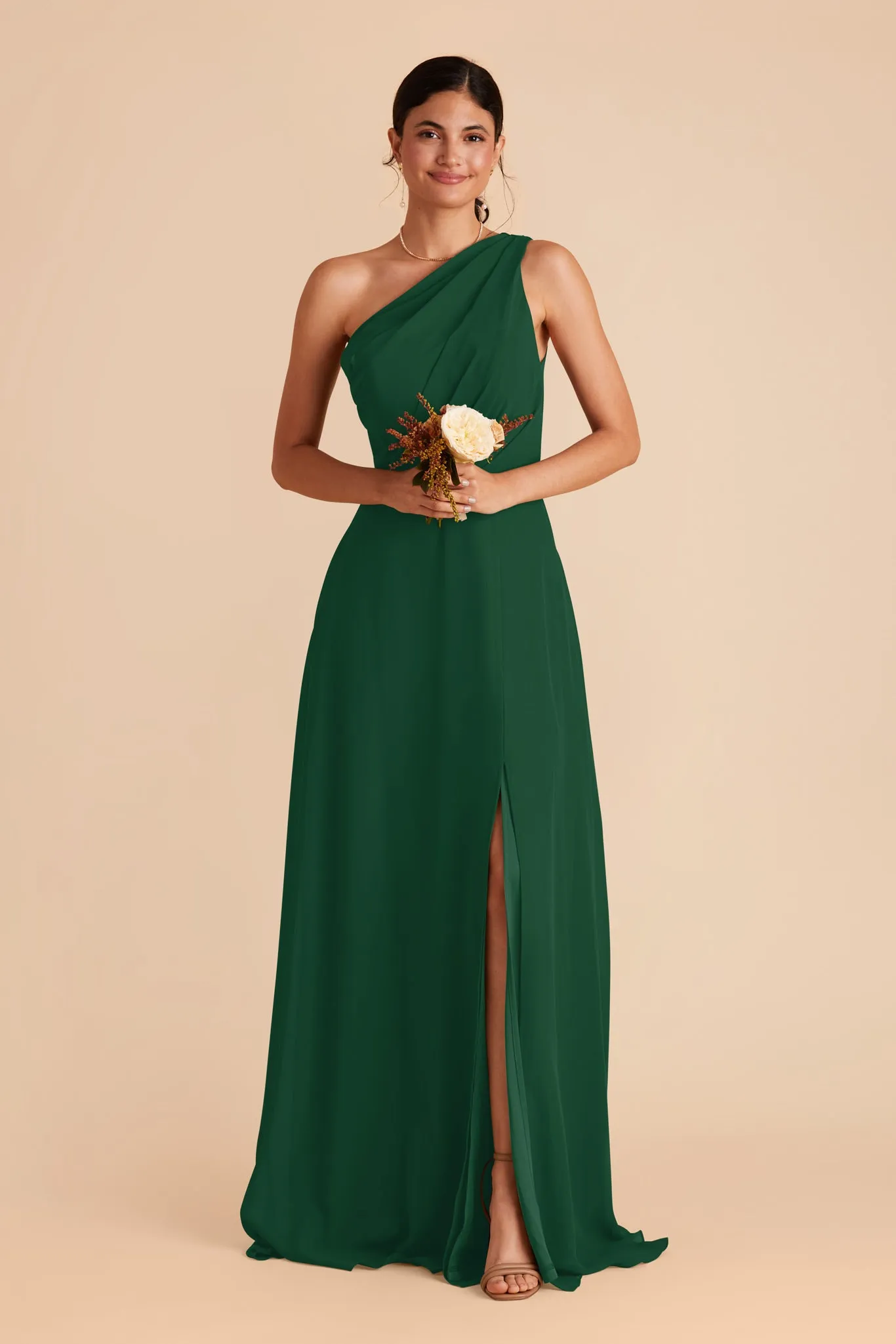 Kira Chiffon Dress With Slit - Forest Green sold by Birdy Grey product image thumbnail 2